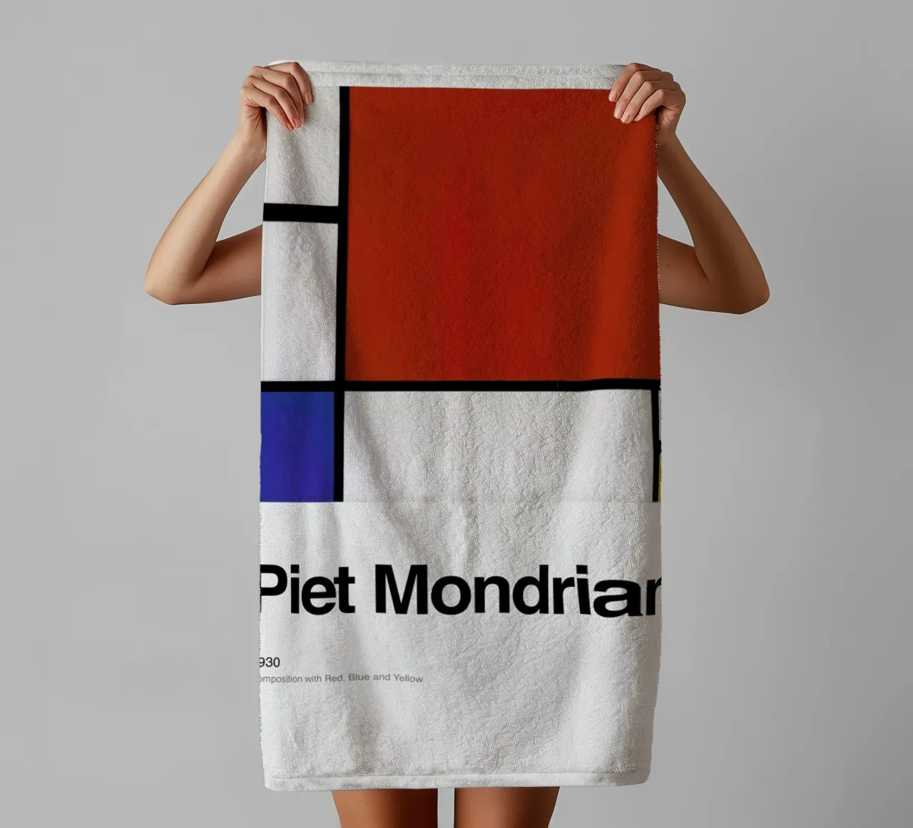Mondrian - Composition with Red, Blue and Yellow asciugamano da bagno da ARTOTHEK