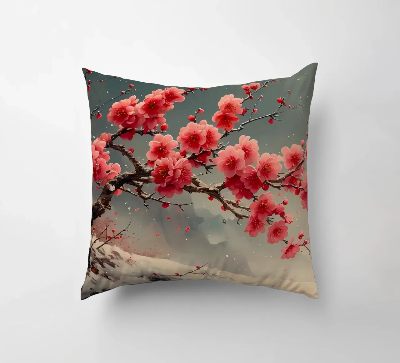 ciliegio in fiore in Giappone cuscino da Rebecca Clark Wyrick