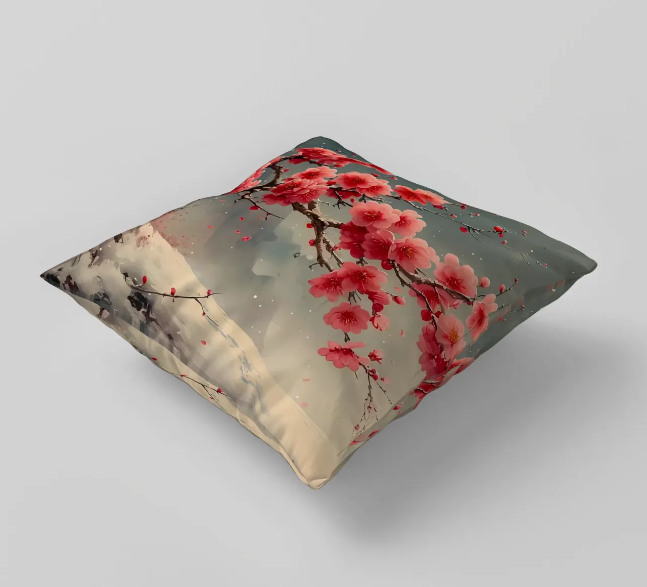 ciliegio in fiore in Giappone cuscino da Rebecca Clark Wyrick