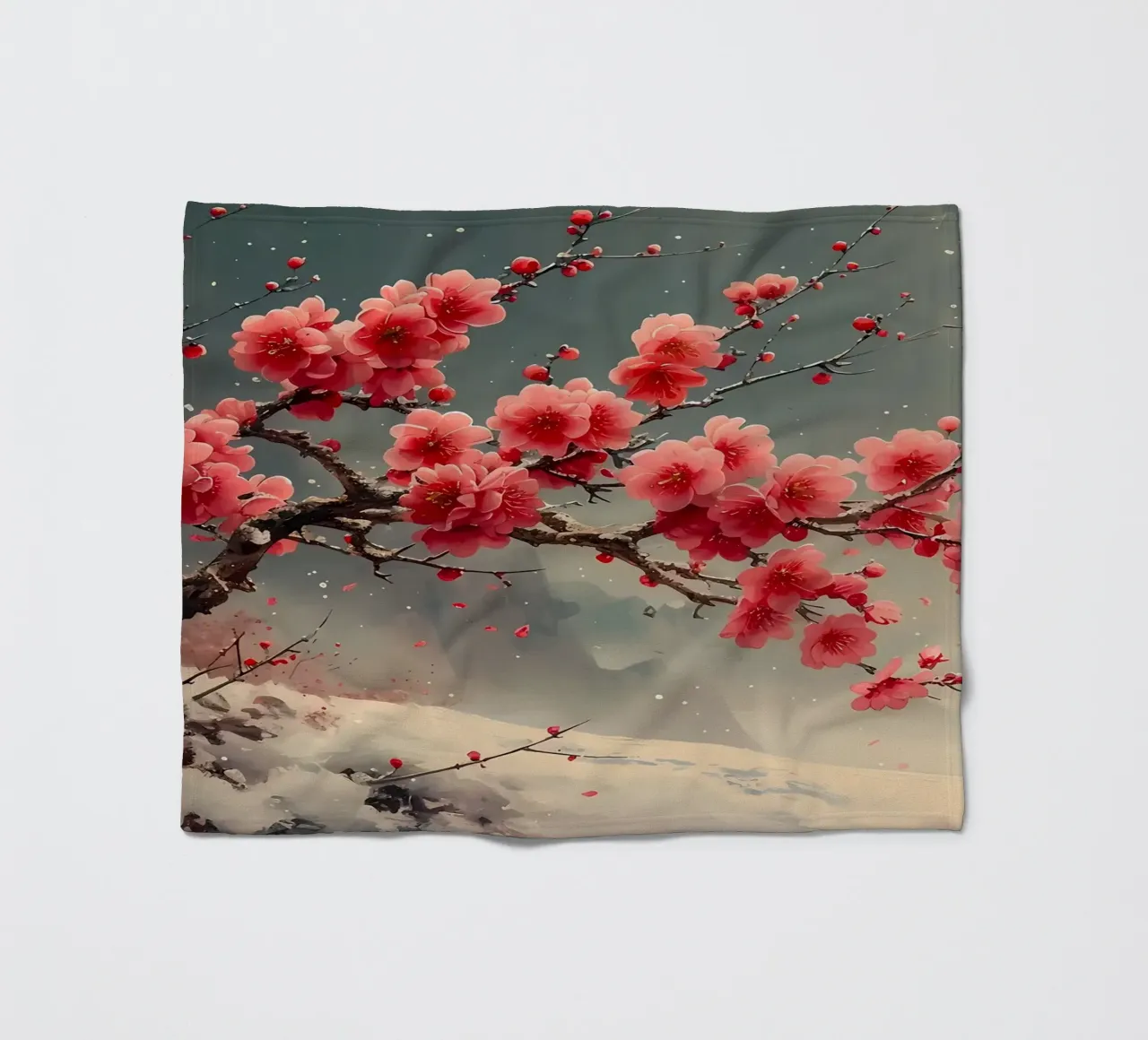 ciliegio in fiore in Giappone coperta in pile da Rebecca Clark Wyrick