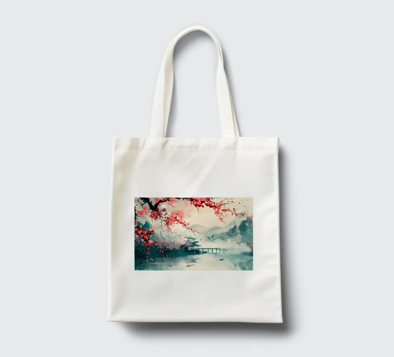 Paesaggio del Giappone borsa in juta da Rebecca Clark Wyrick