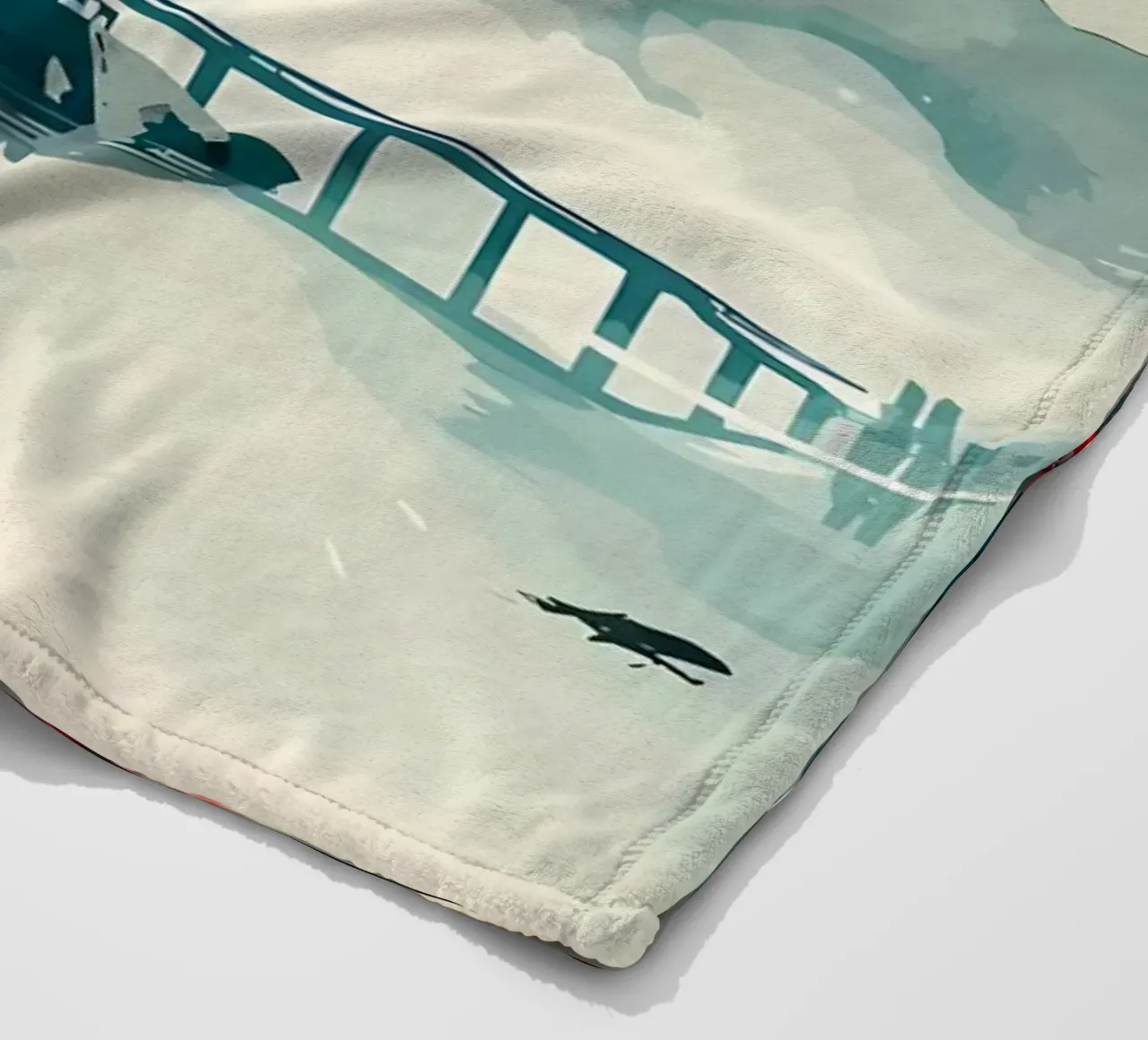 Paesaggio del Giappone coperta in pile da Rebecca Clark Wyrick