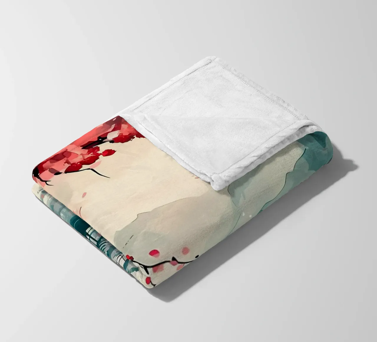 Paesaggio del Giappone coperta in pile da Rebecca Clark Wyrick