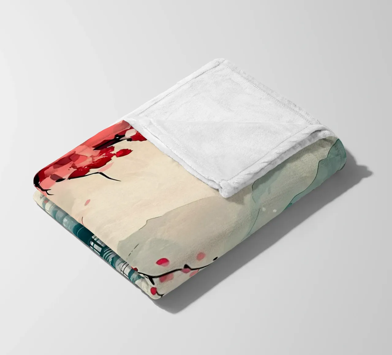 Paesaggio del Giappone coperta in pile da Rebecca Clark Wyrick