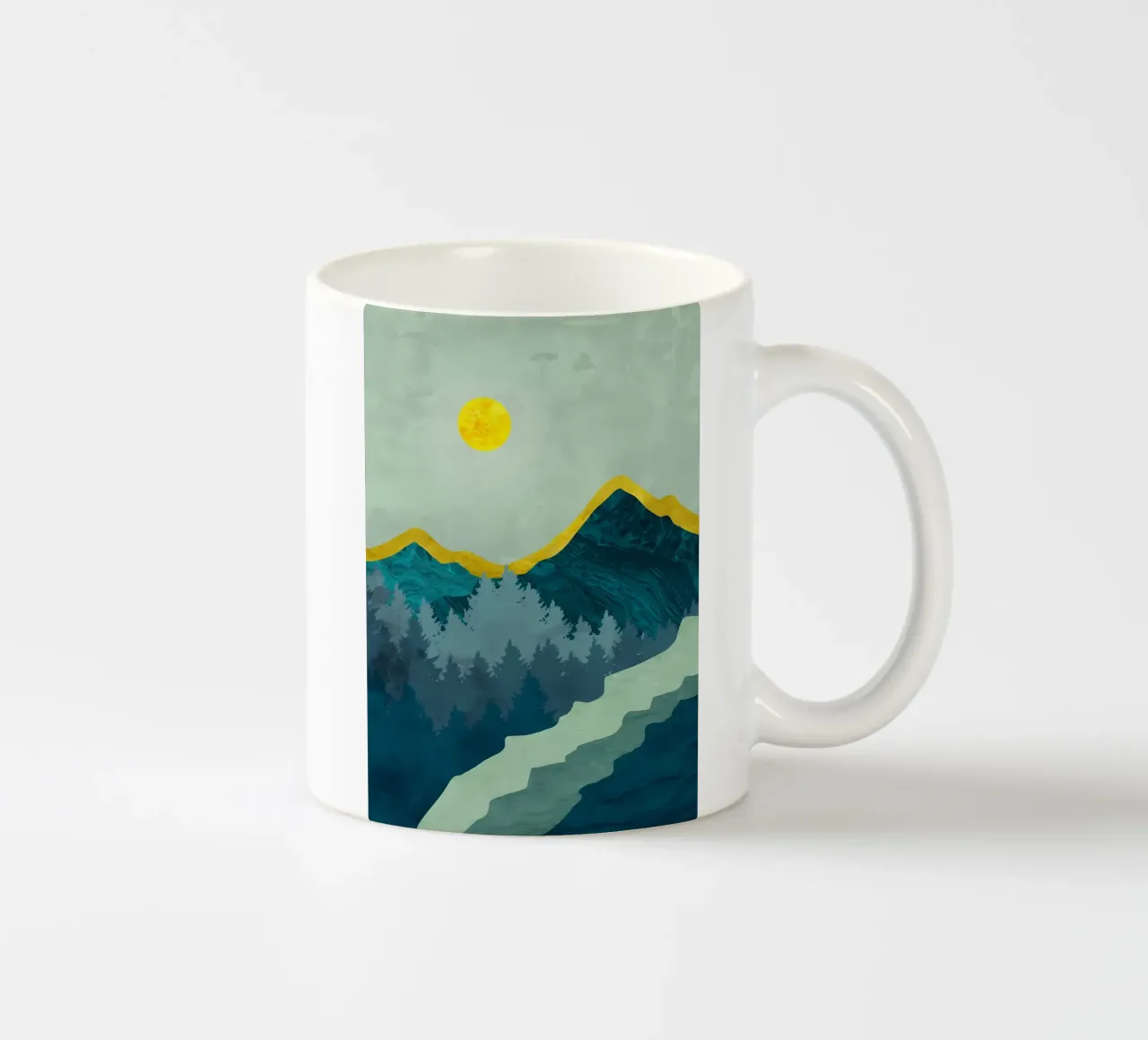 Colline glaciali tazza in ceramica da Albert S Jacob