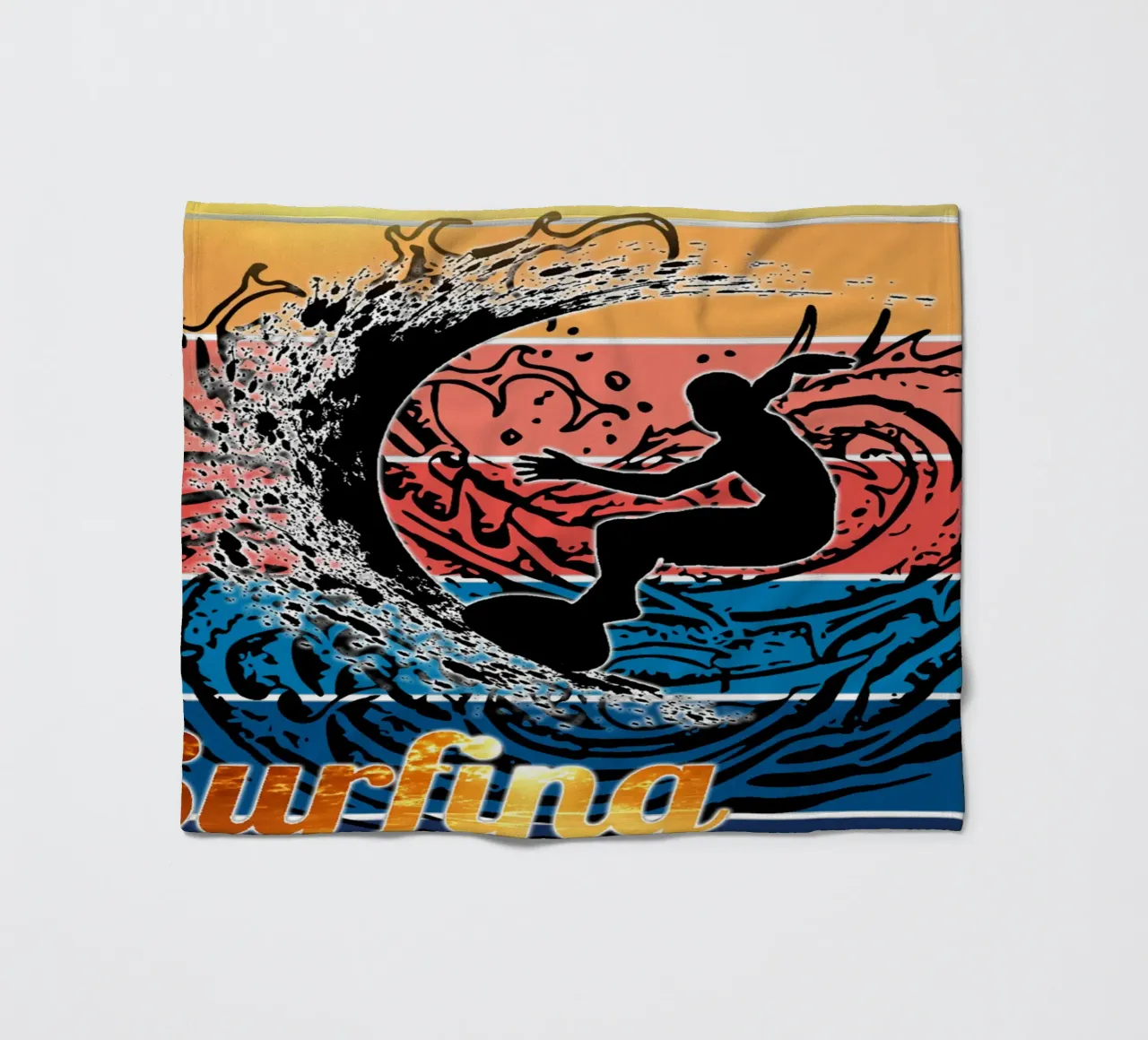 Surf Life Oval 2a - Zomerzon Vibes 9b fleecedeken van surfer28