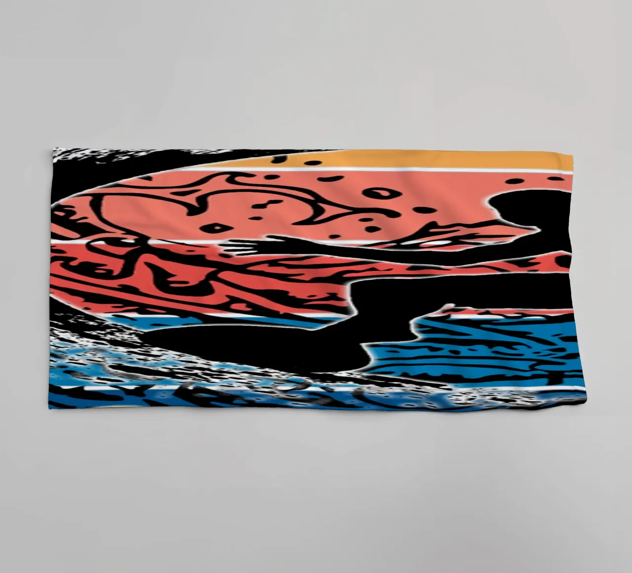 Surf Life Oval 2a - Sommersonne Vibes 9b Handtuch von surfer28