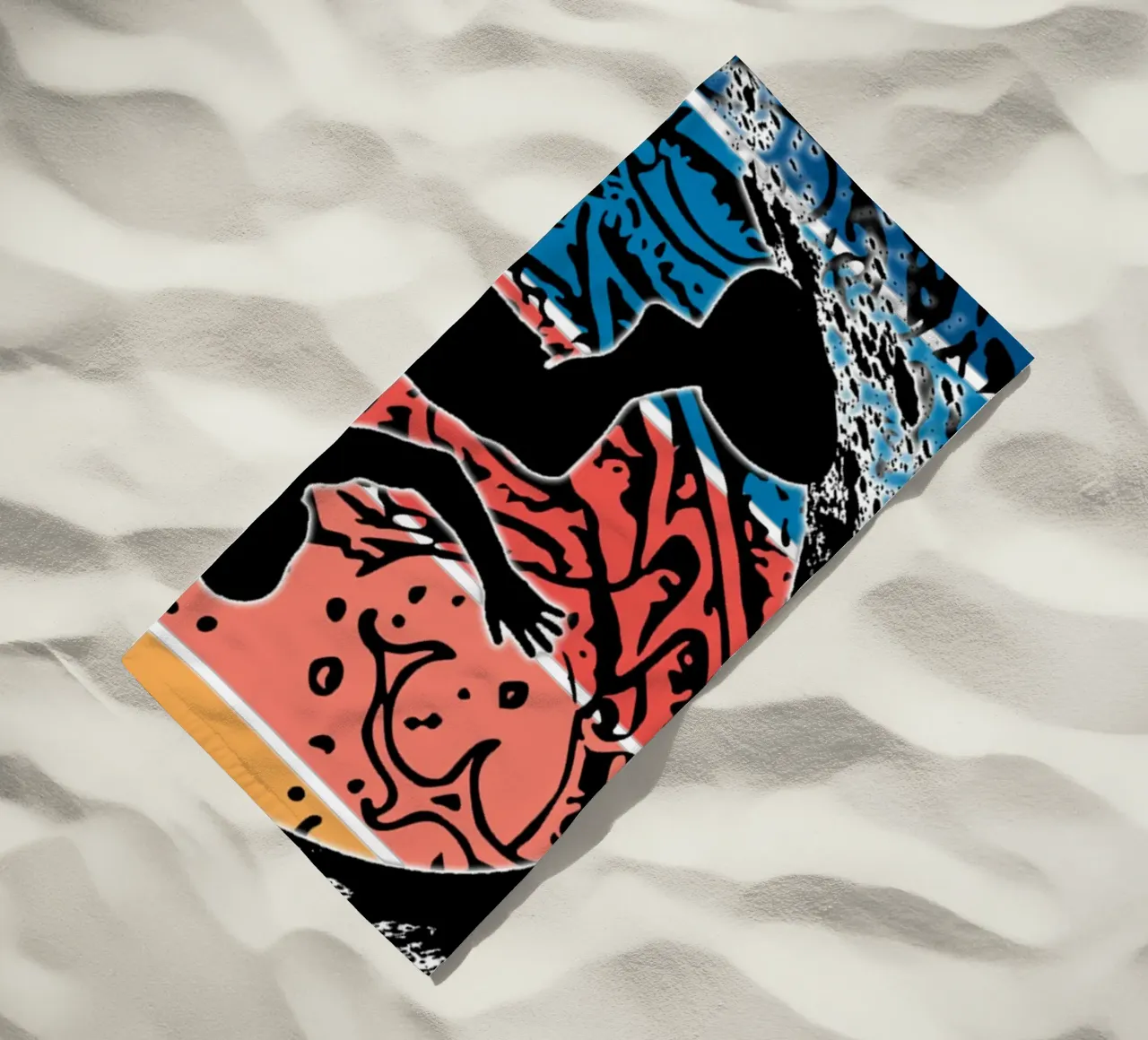 Surf Life Oval 2a - Summer Sun Vibes 9b beach towel by surfer28