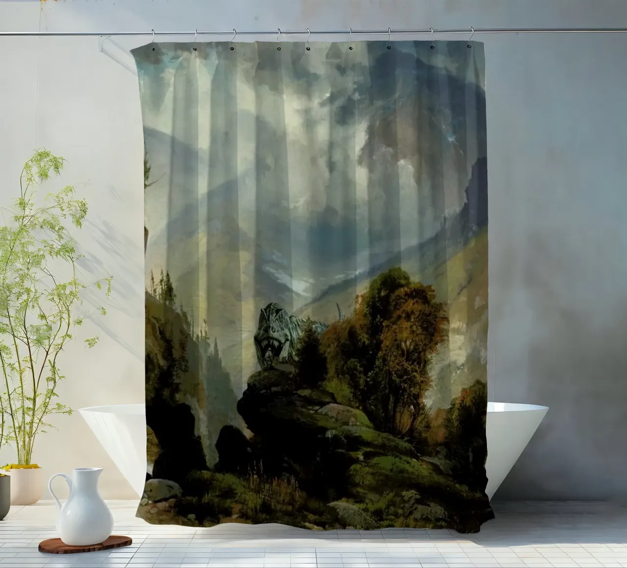 Look Out Lookout shower curtain by Jason Brueck