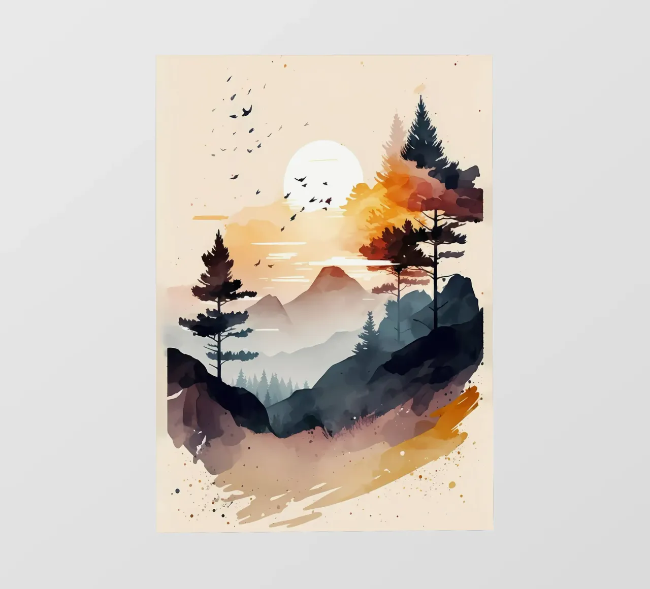 Poster di montagna semplice telo in pvc da Albert S Jacob