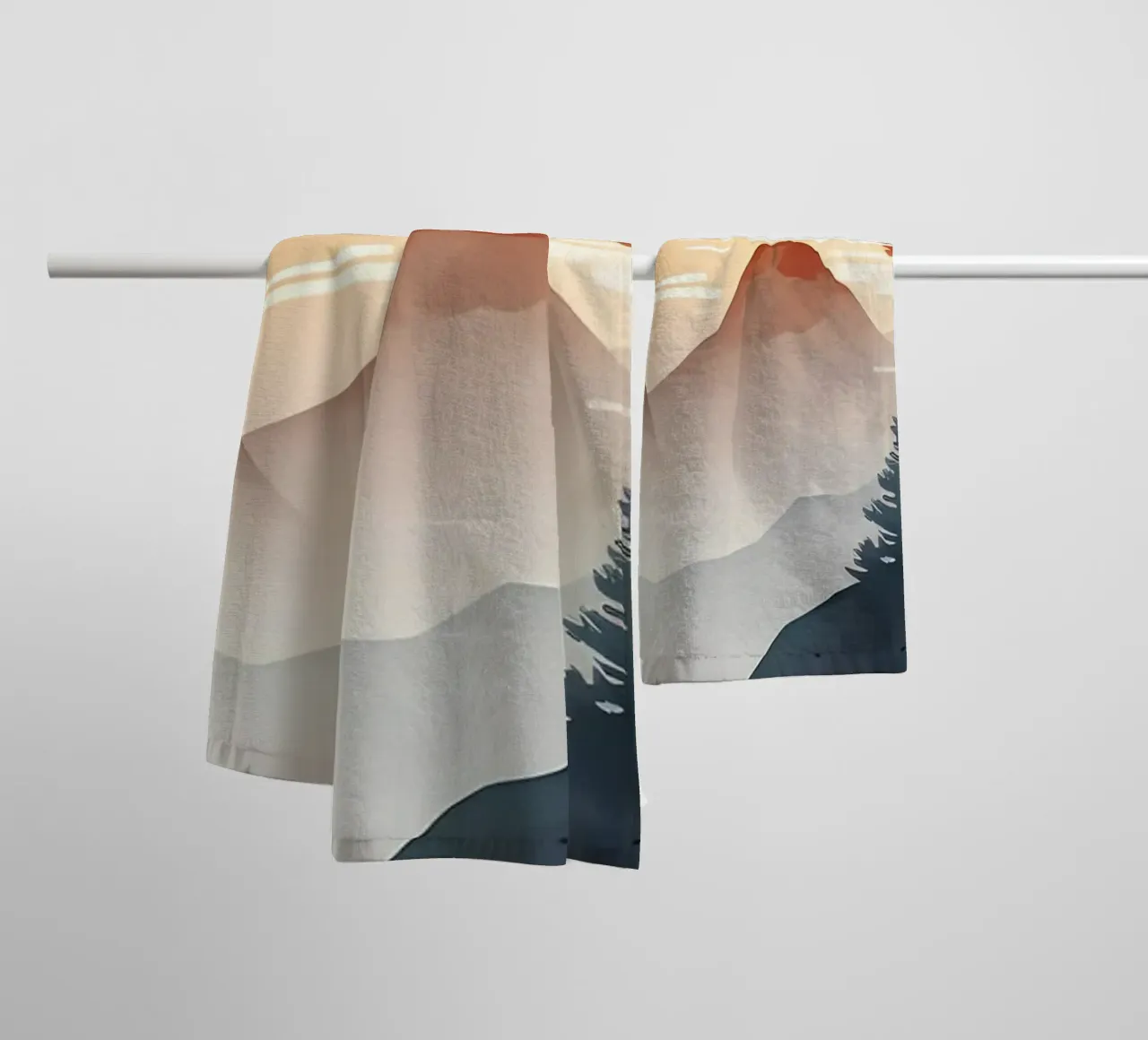 Poster di montagna semplice asciugamano da bagno da Albert S Jacob