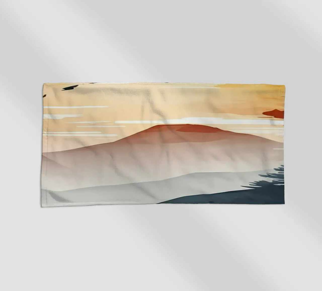 Poster di montagna semplice telo mare da Albert S Jacob