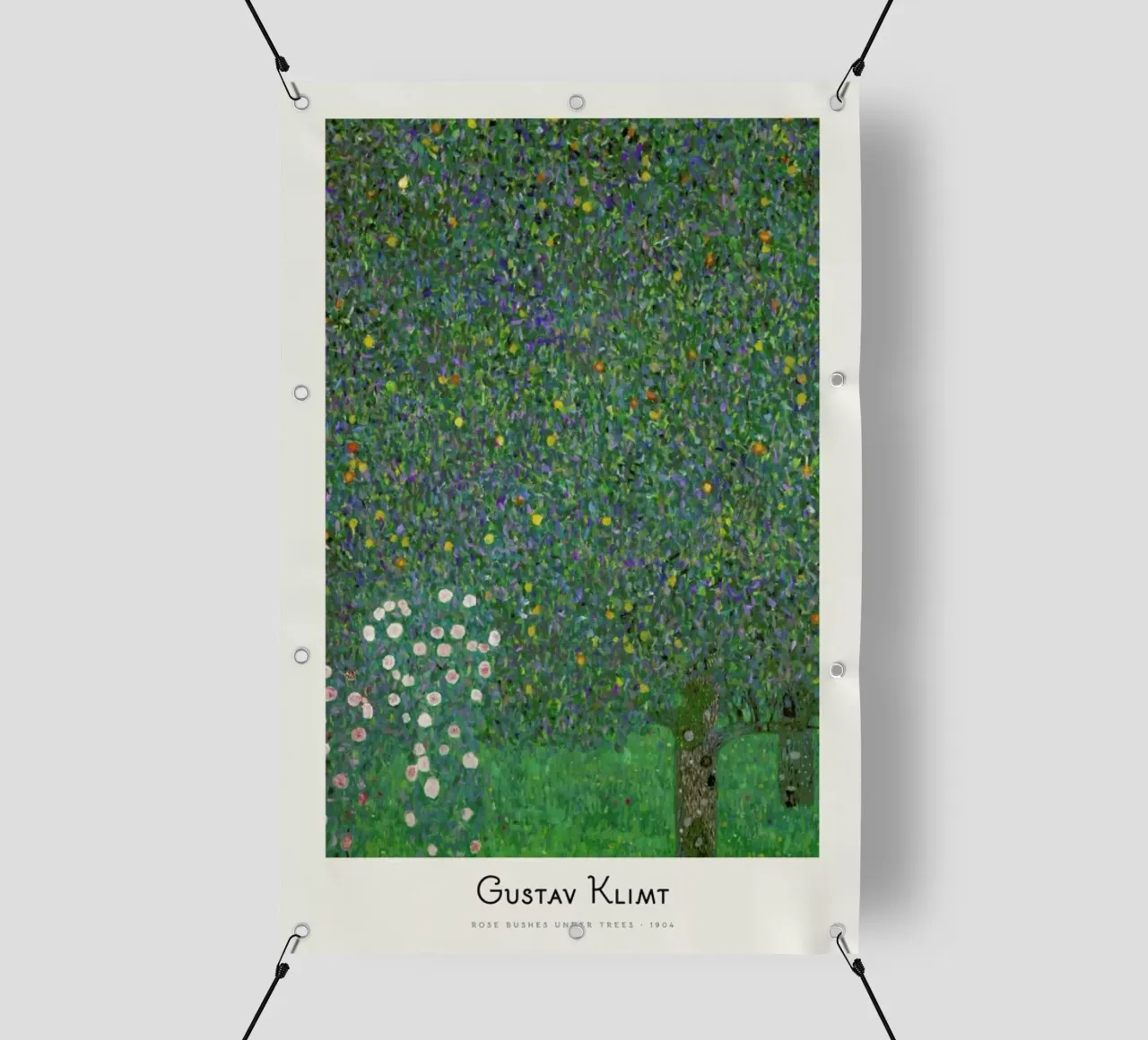 Klimt - Rose Bushes under Trees telo in pvc da ARTOTHEK