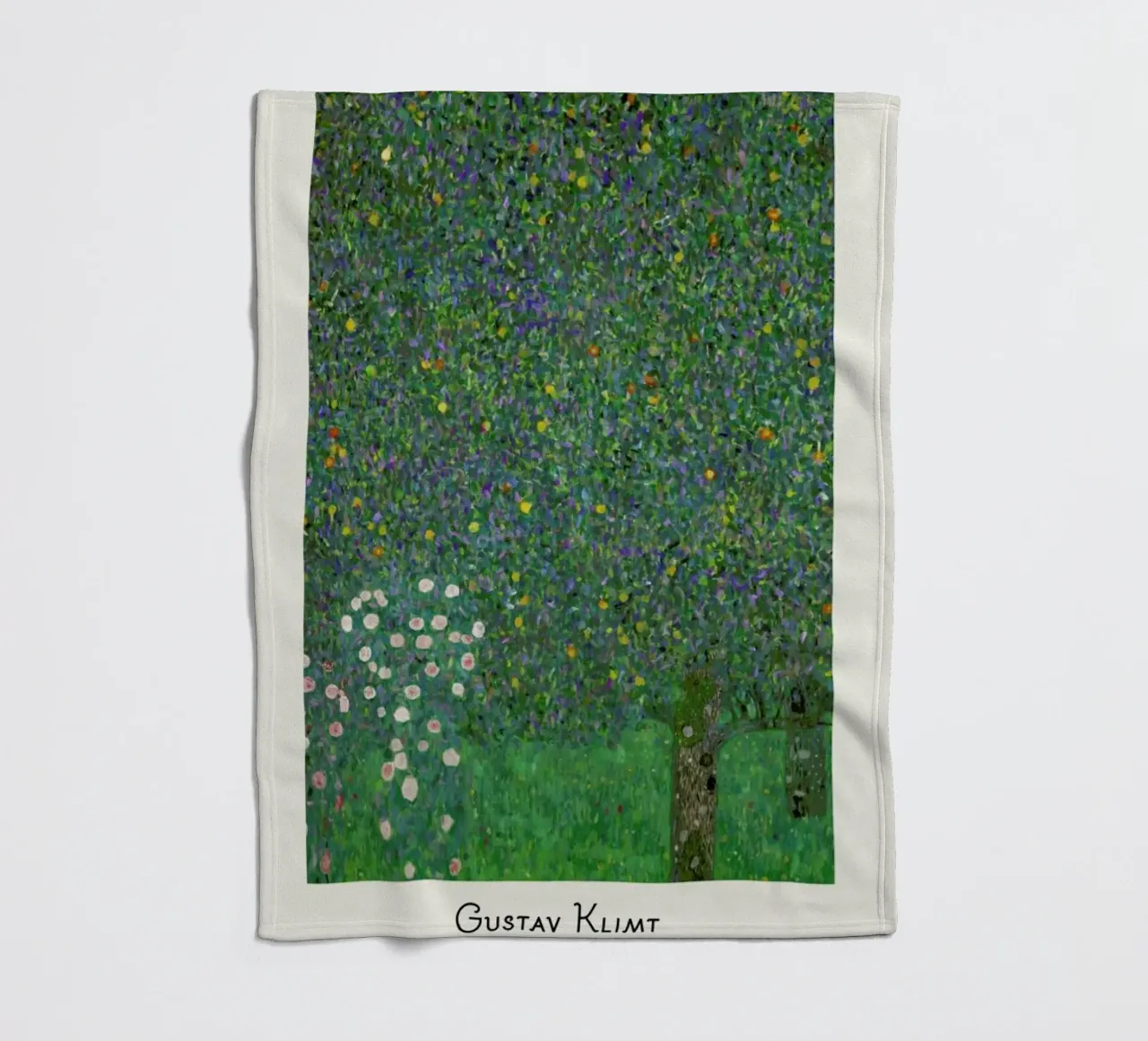 Klimt - Rose Bushes under Trees coperta in pile da ARTOTHEK