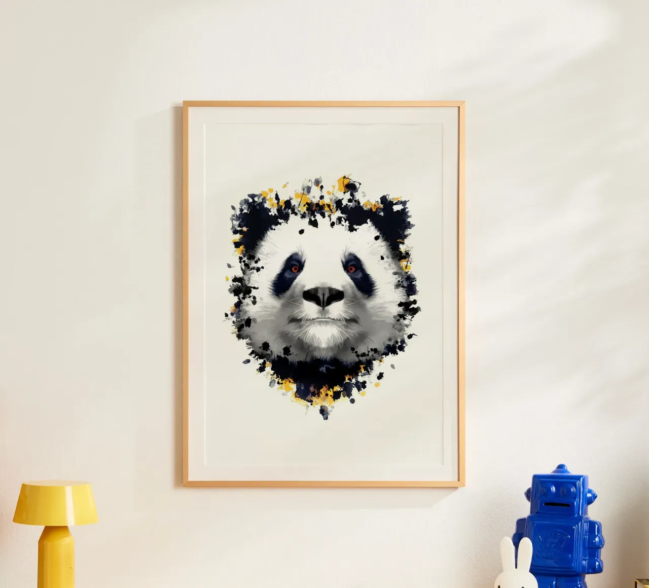 Orso panda poster con telaio in plastica da James M Coyle