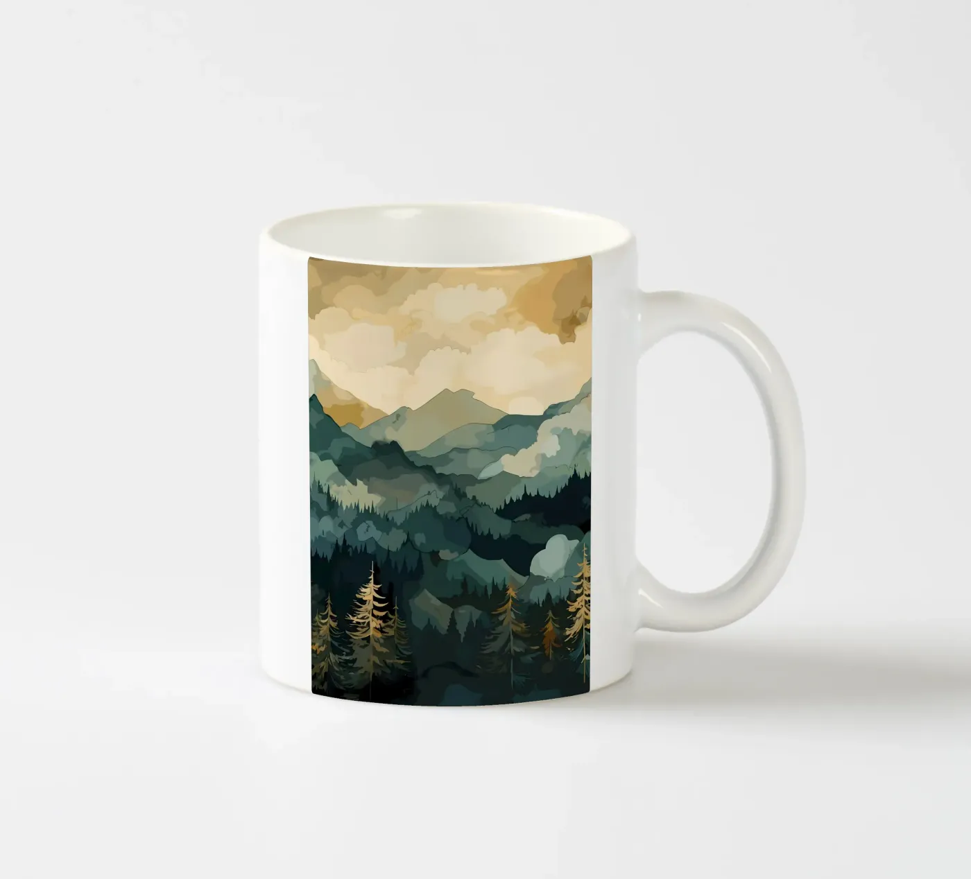 Winter Tale ceramic mug by Albert S Jacob