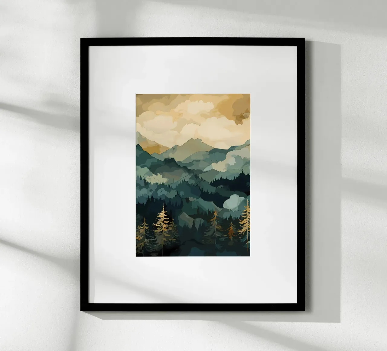Racconto d'inverno poster con telaio in alluminio da Albert S Jacob