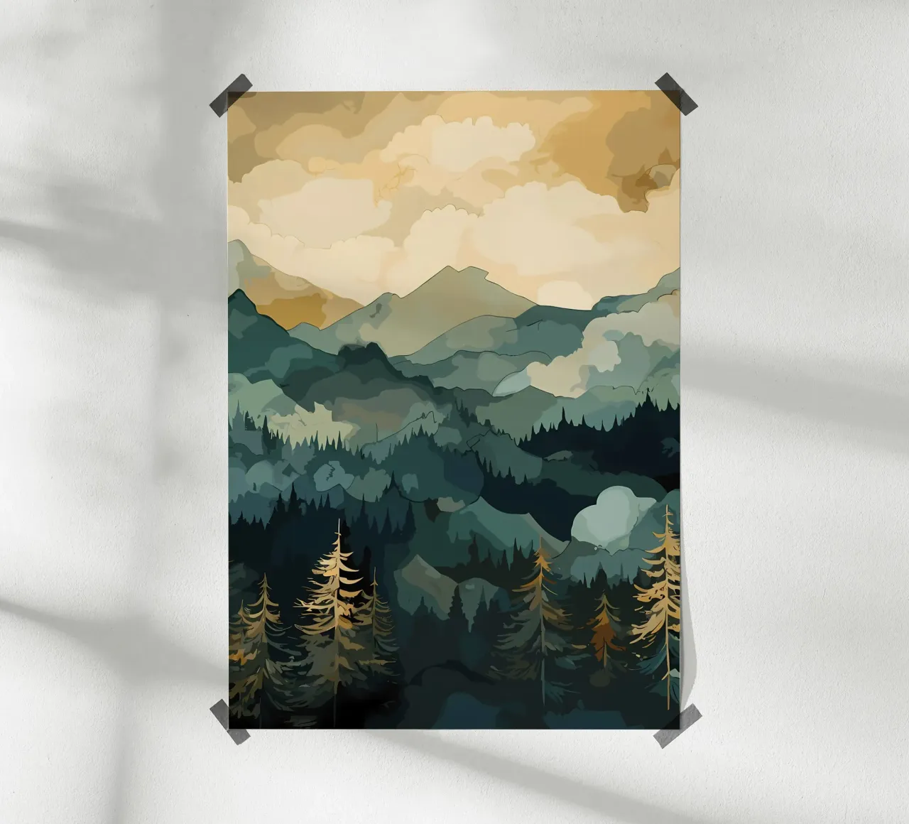 Racconto d'inverno poster con telaio in alluminio da Albert S Jacob