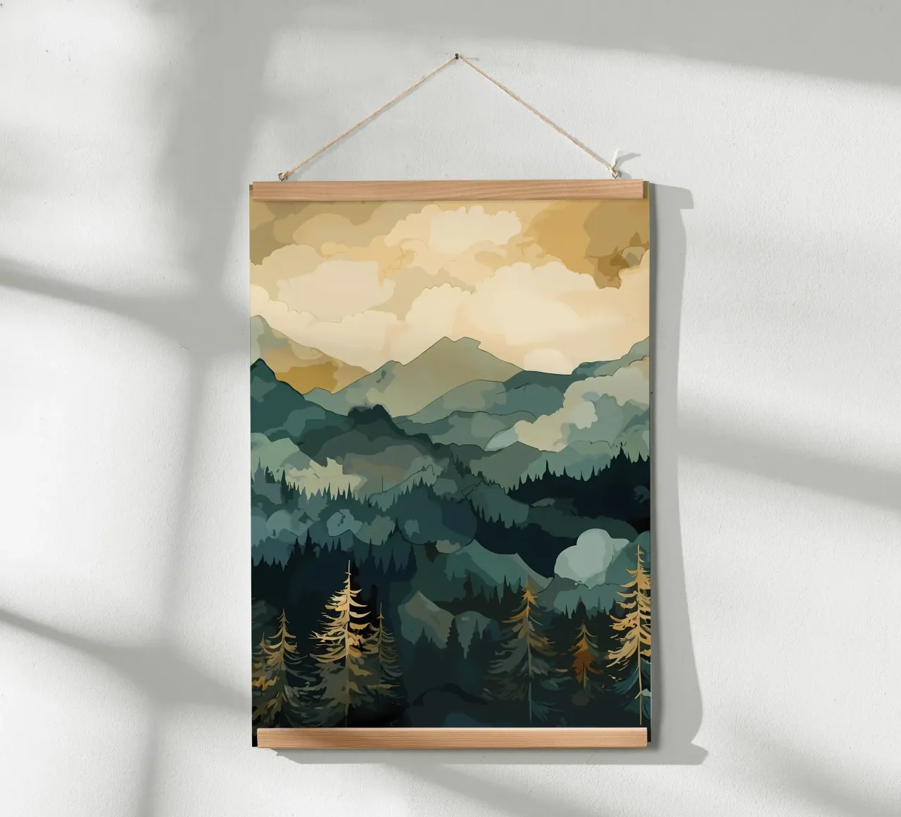Racconto d'inverno poster con telaio in alluminio da Albert S Jacob