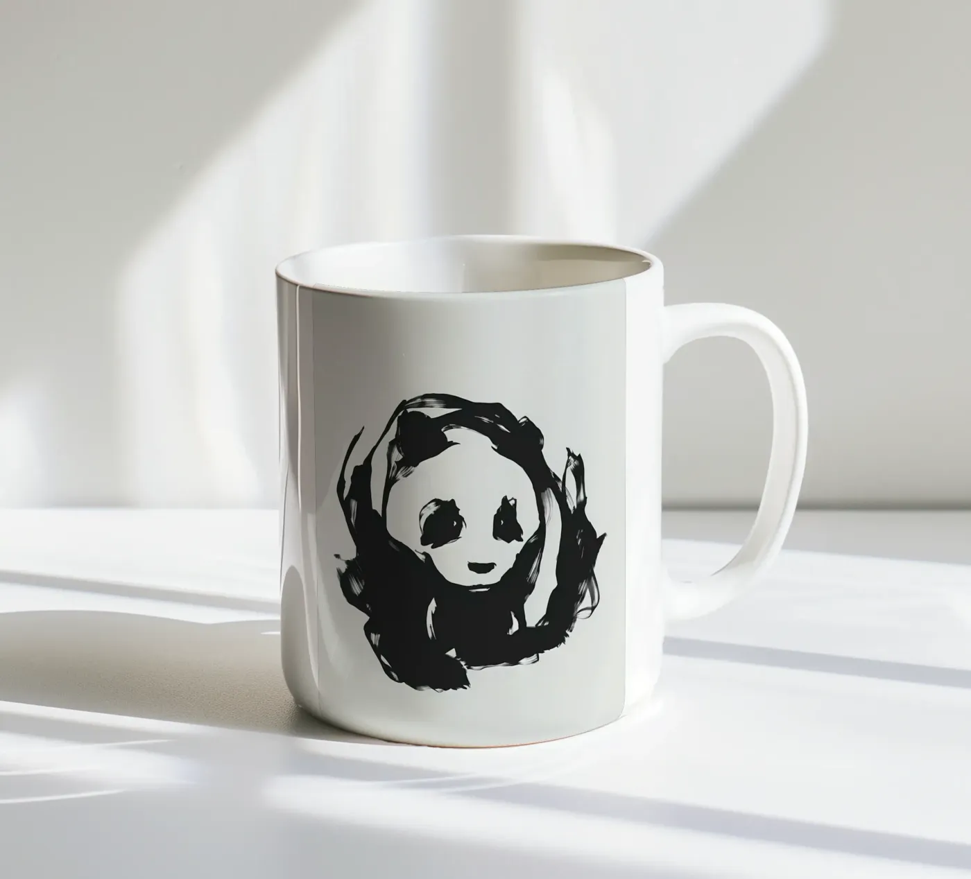 Panda ceramic mug by James M Coyle