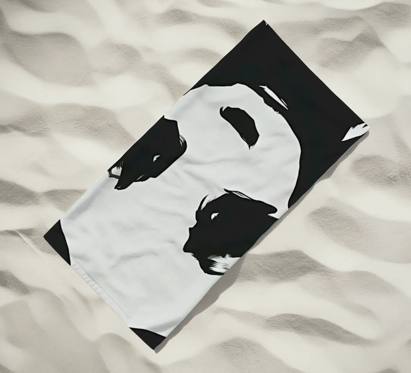 Panda beach towel by James M Coyle
