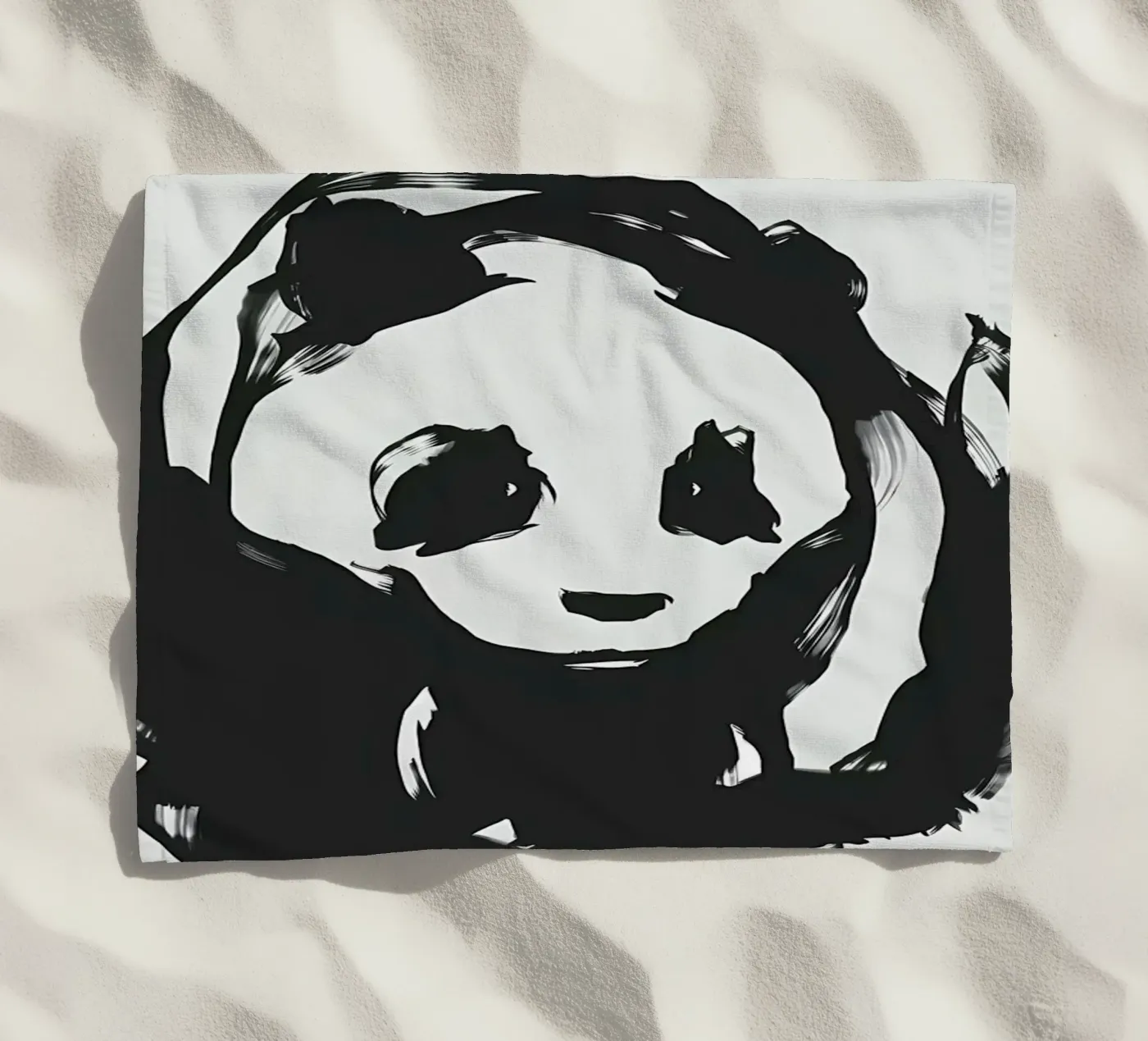 Panda beach towel by James M Coyle
