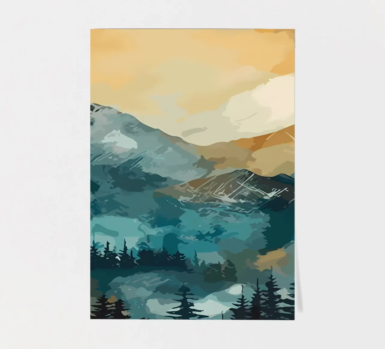 Mountainous Forest sticker sheet by Albert S Jacob
