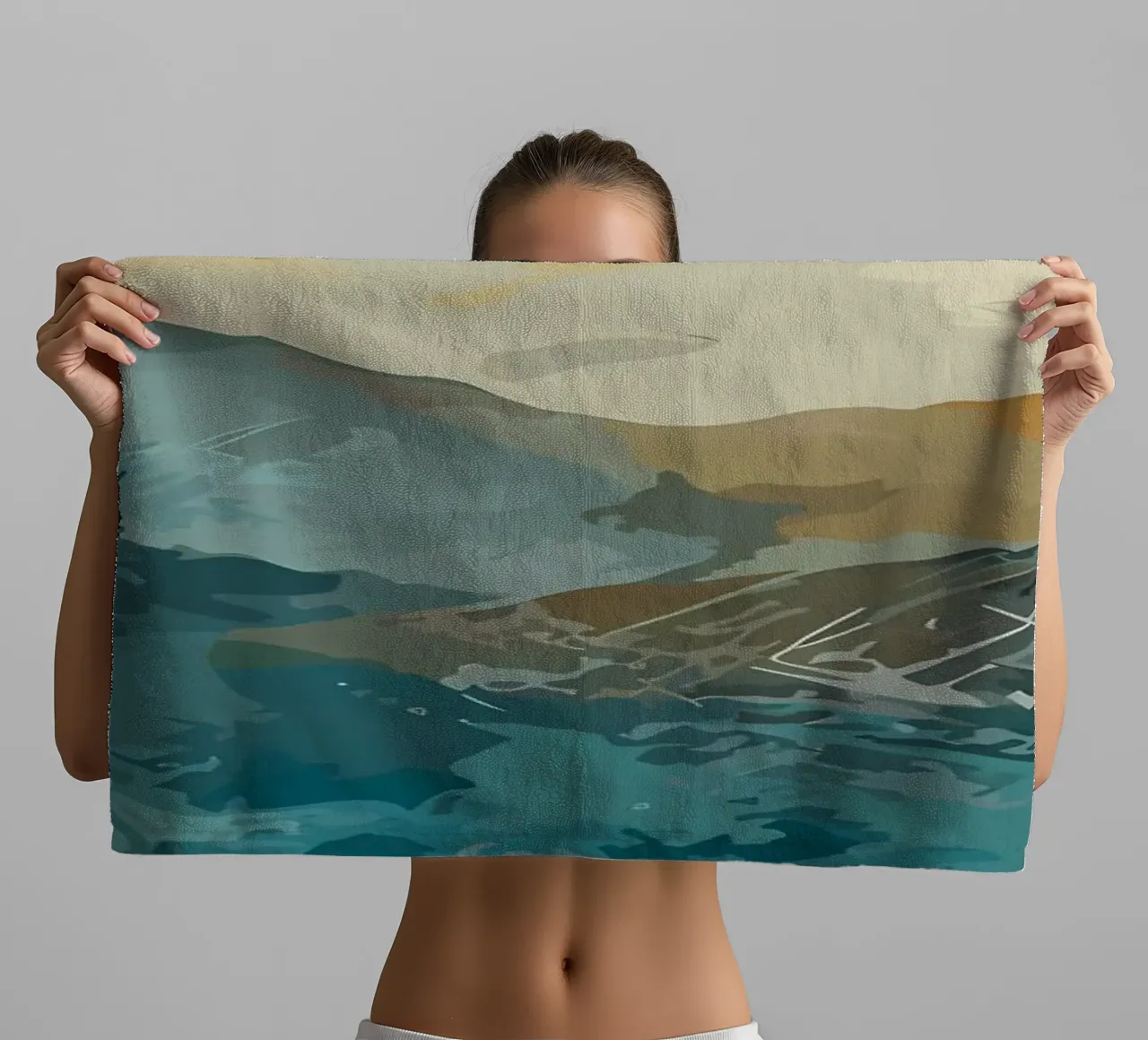 Mountainous Forest towel by Albert S Jacob
