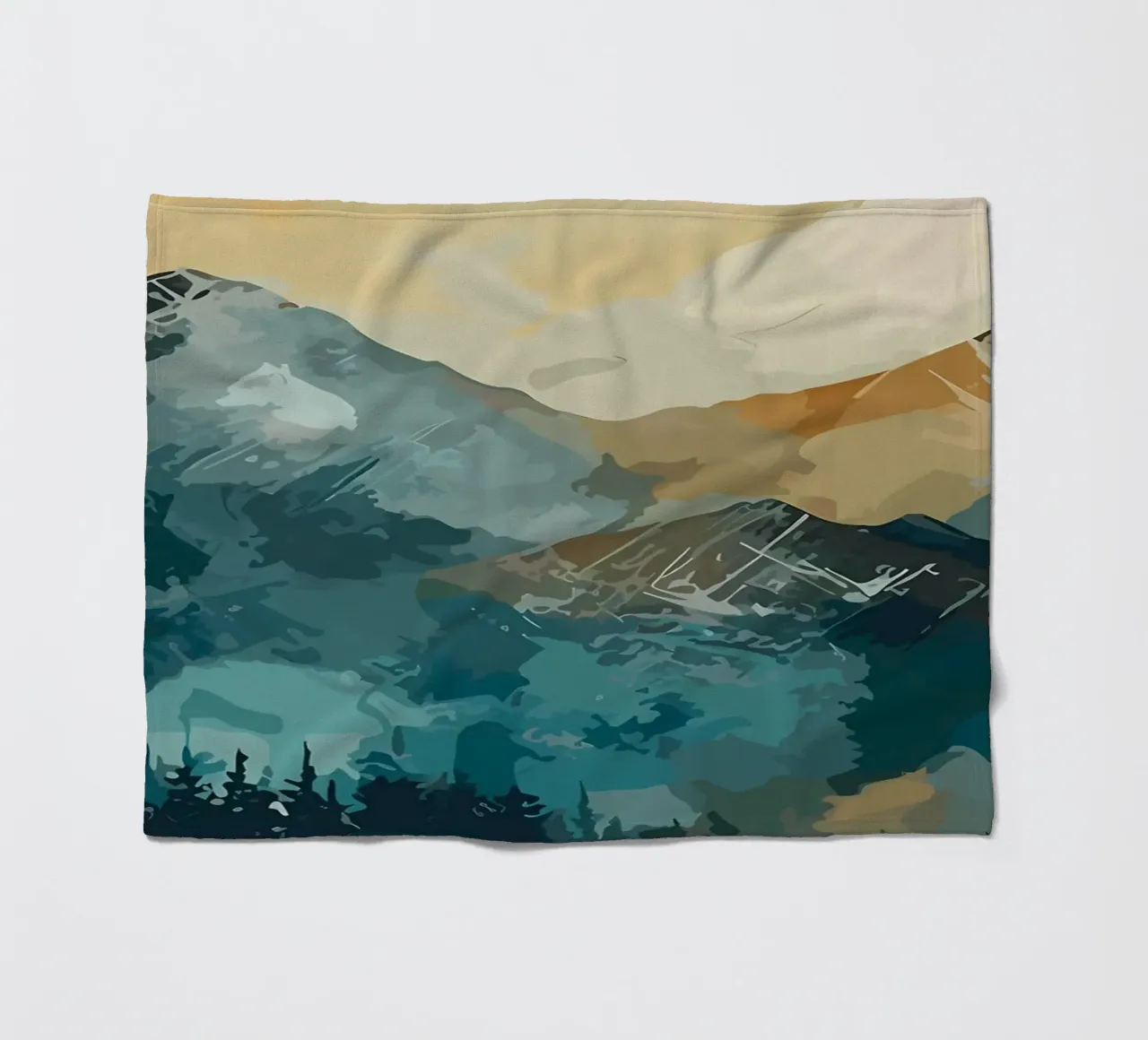 Mountainous Forest fleece blanket by Albert S Jacob