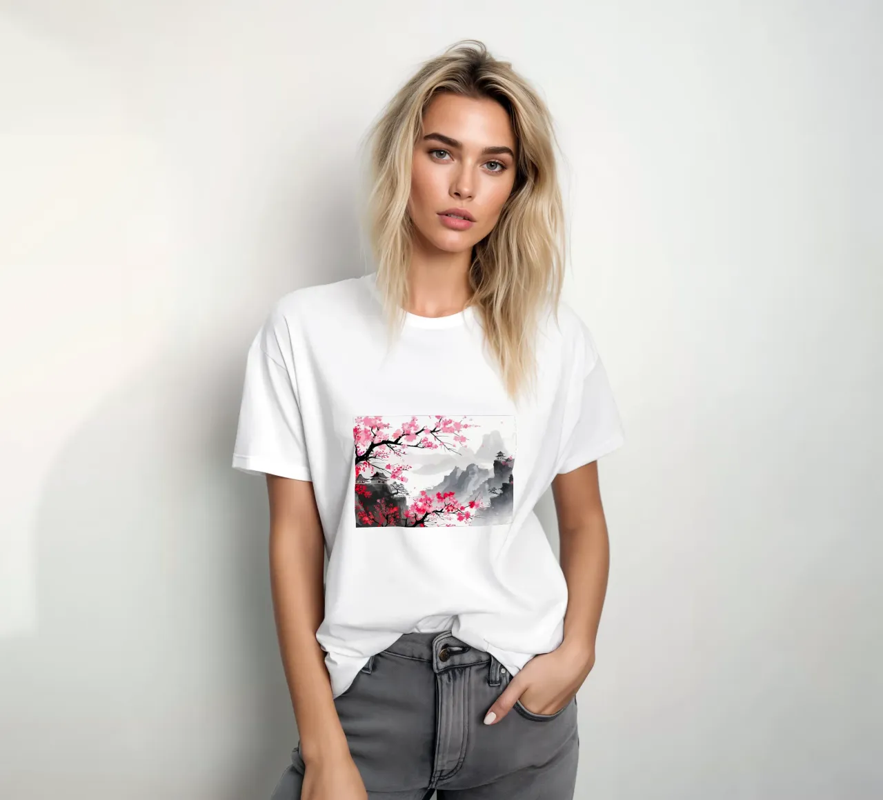 Giappone fiori di ciliegio t-shirt da Rebecca Clark Wyrick