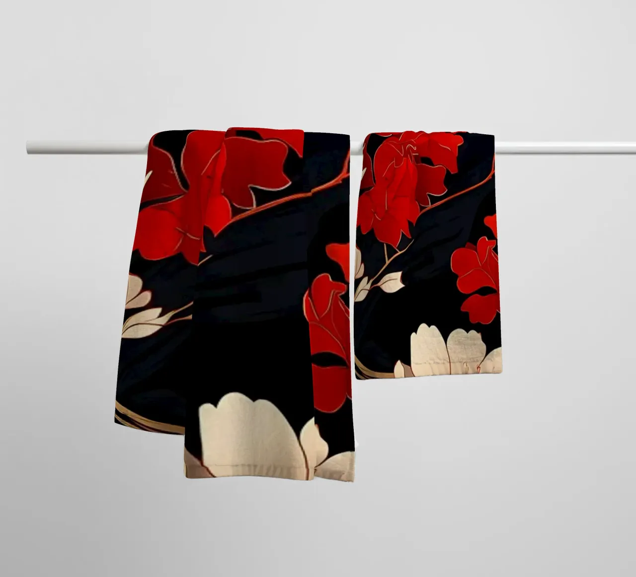 Blossoming Elegance towel by Rebecca Clark Wyrick