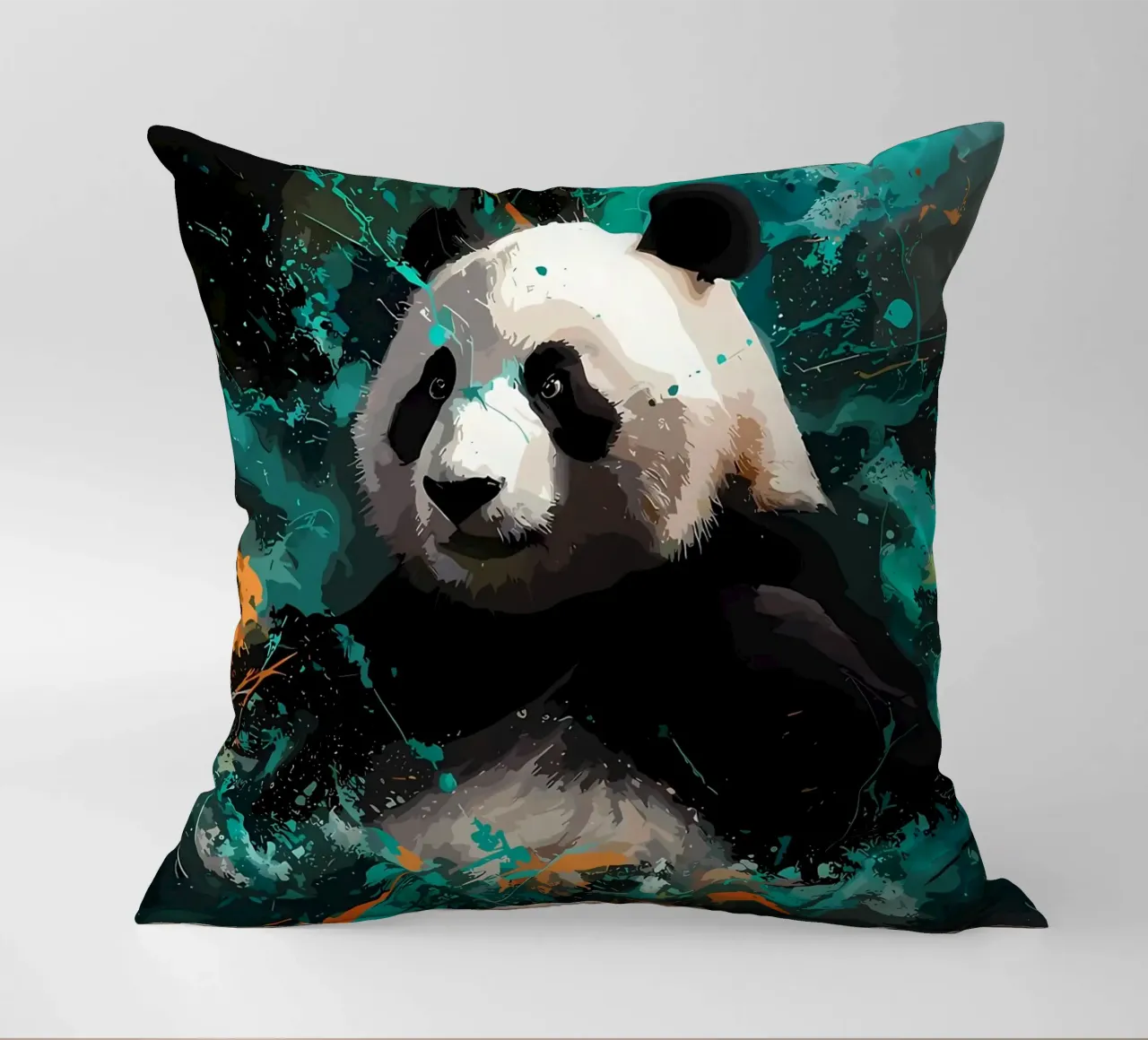 Panda Splash cuscino da James M Coyle