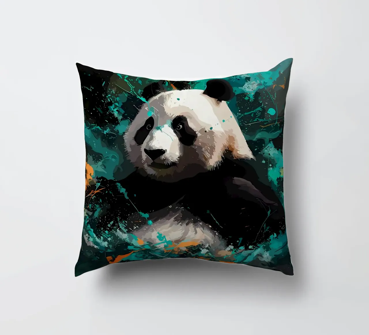 Panda Splash cuscino da James M Coyle