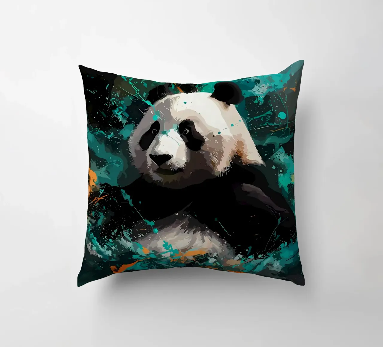 Panda Splash cuscino da James M Coyle