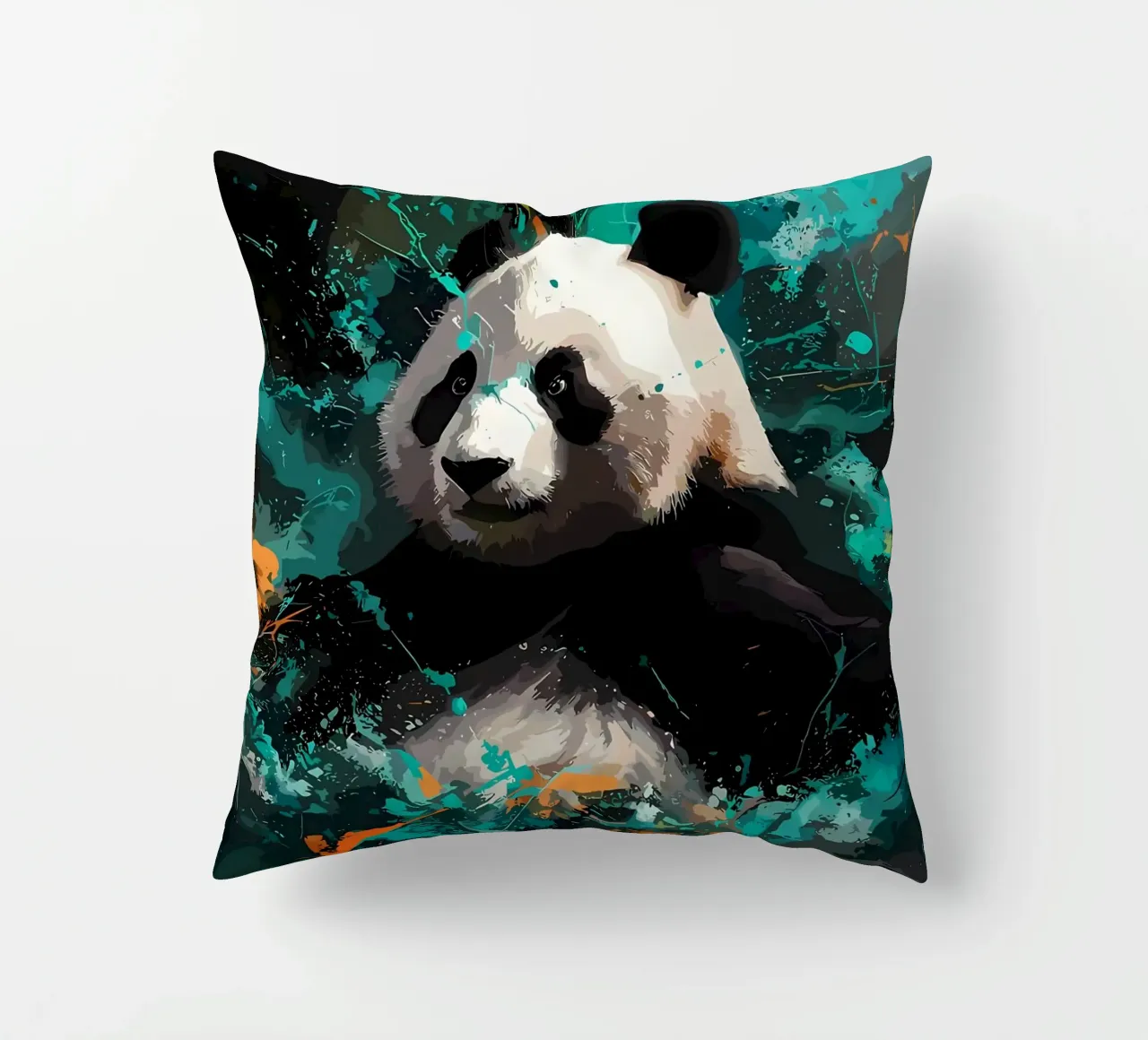 Panda Splash cuscino da James M Coyle