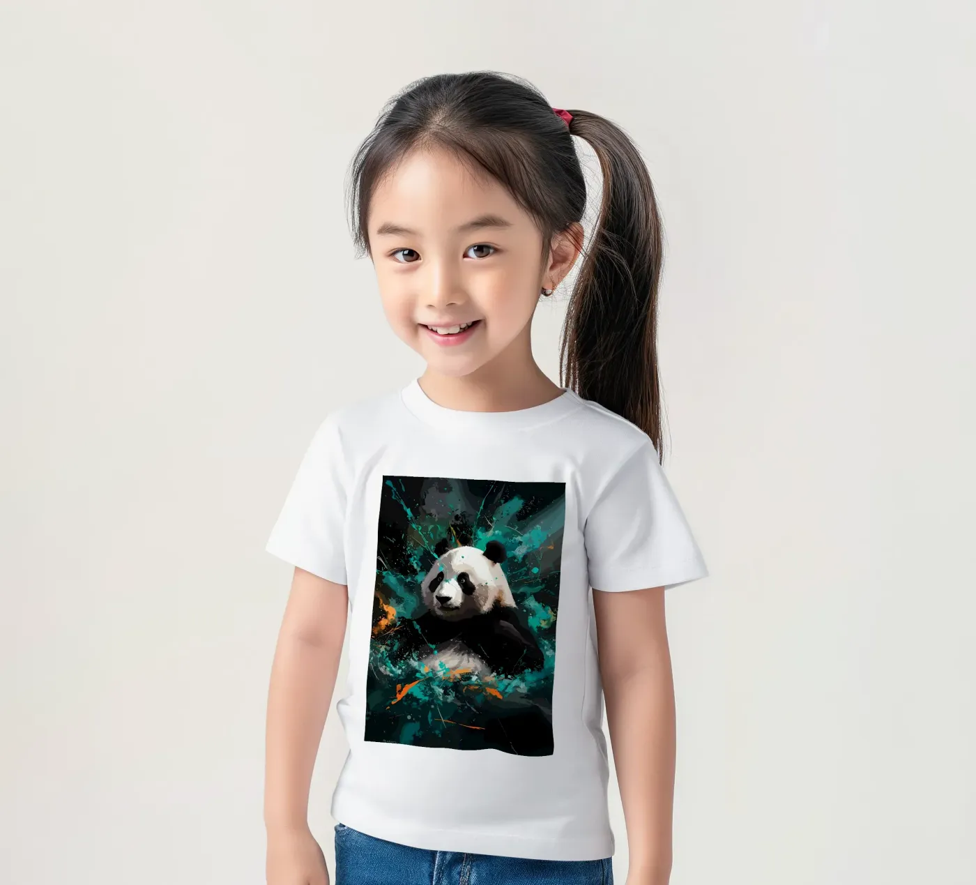 Panda Splash kinder t-shirt van James M Coyle