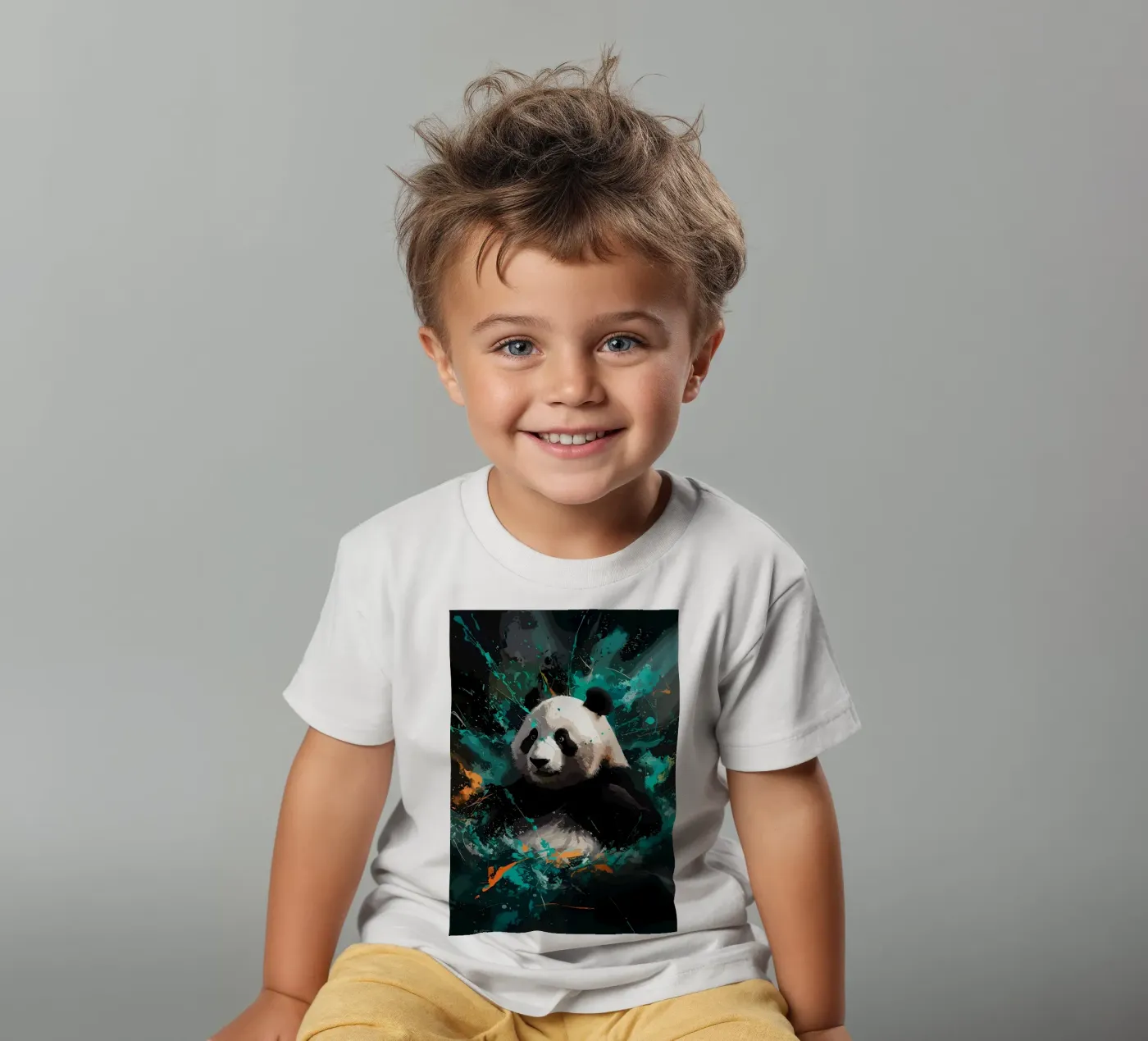 Panda Splash kinder t-shirt van James M Coyle