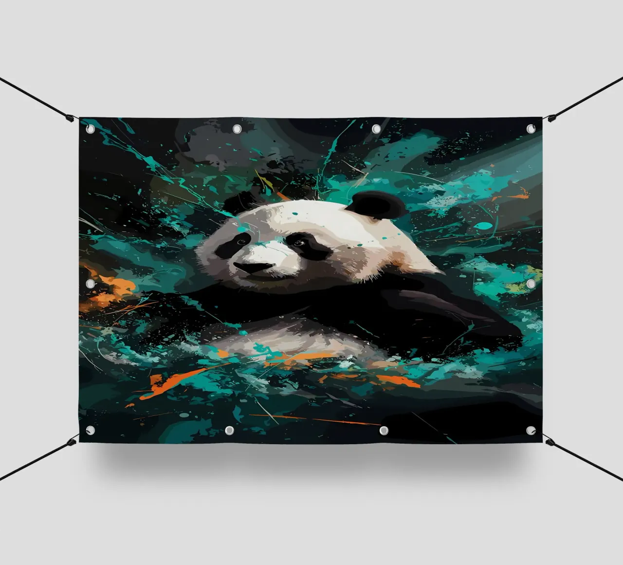Panda Splash telo in pvc da James M Coyle