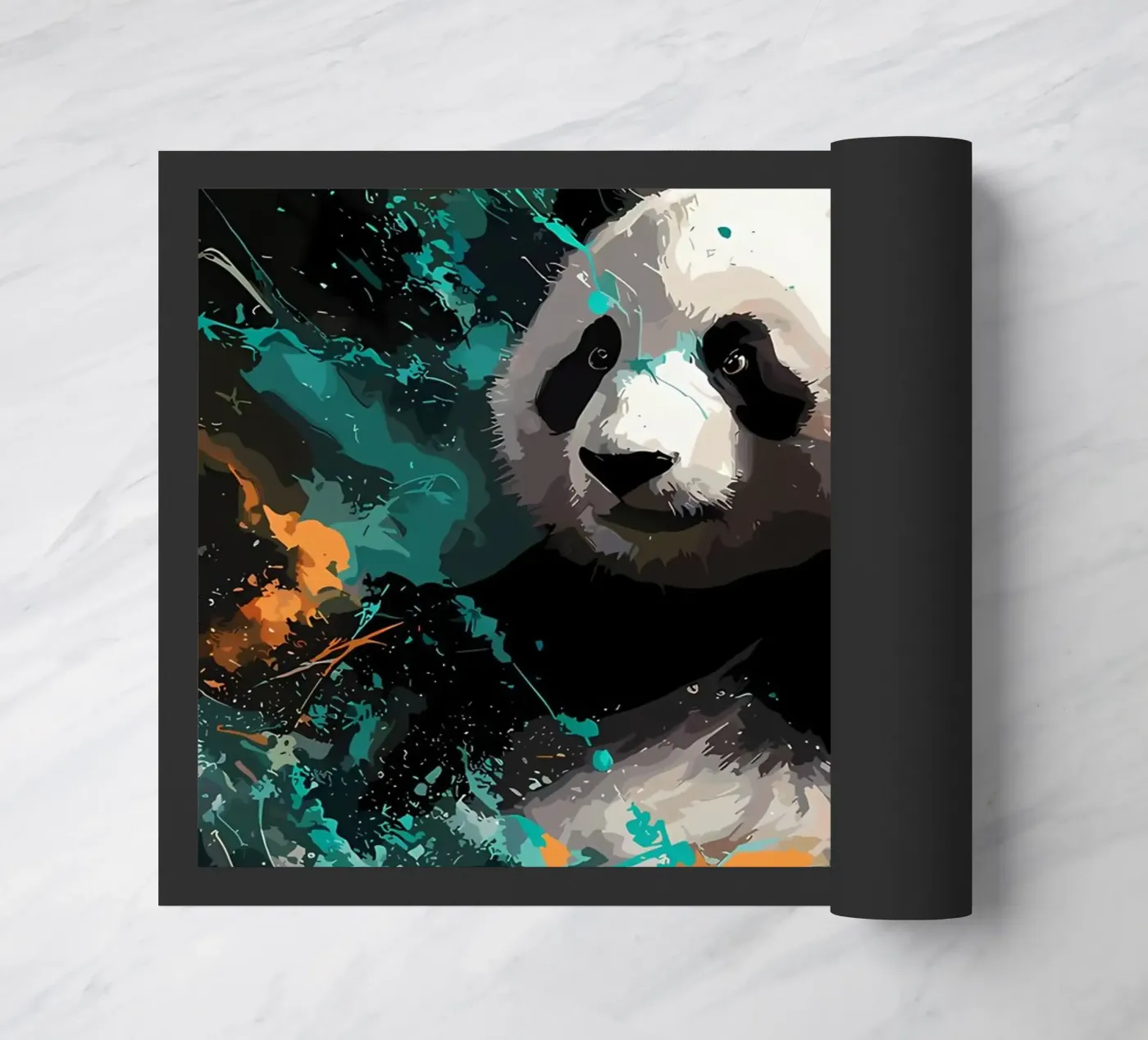 Panda Splash paillasson de James M Coyle