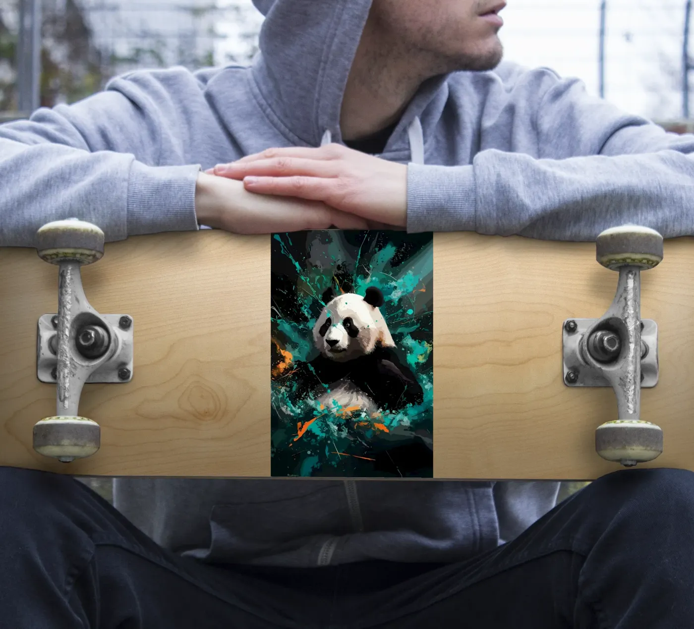 Panda Splash sticker van James M Coyle