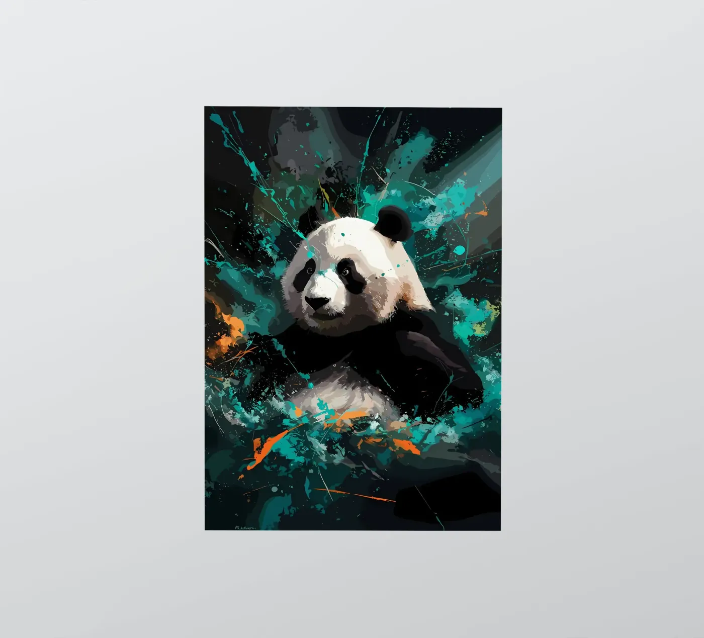 Panda Splash sticker van James M Coyle