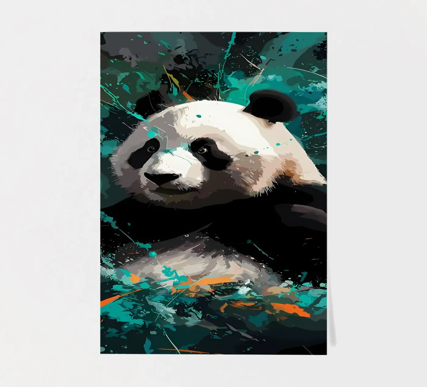 Panda Splash sticker sheet by James M Coyle
