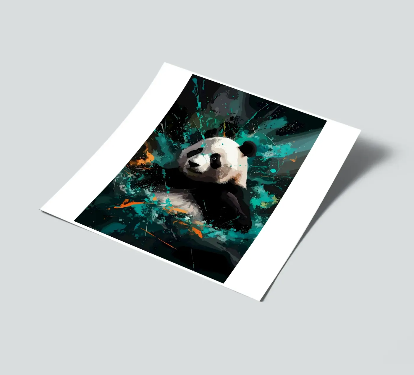 Panda Splash sticker sheet by James M Coyle
