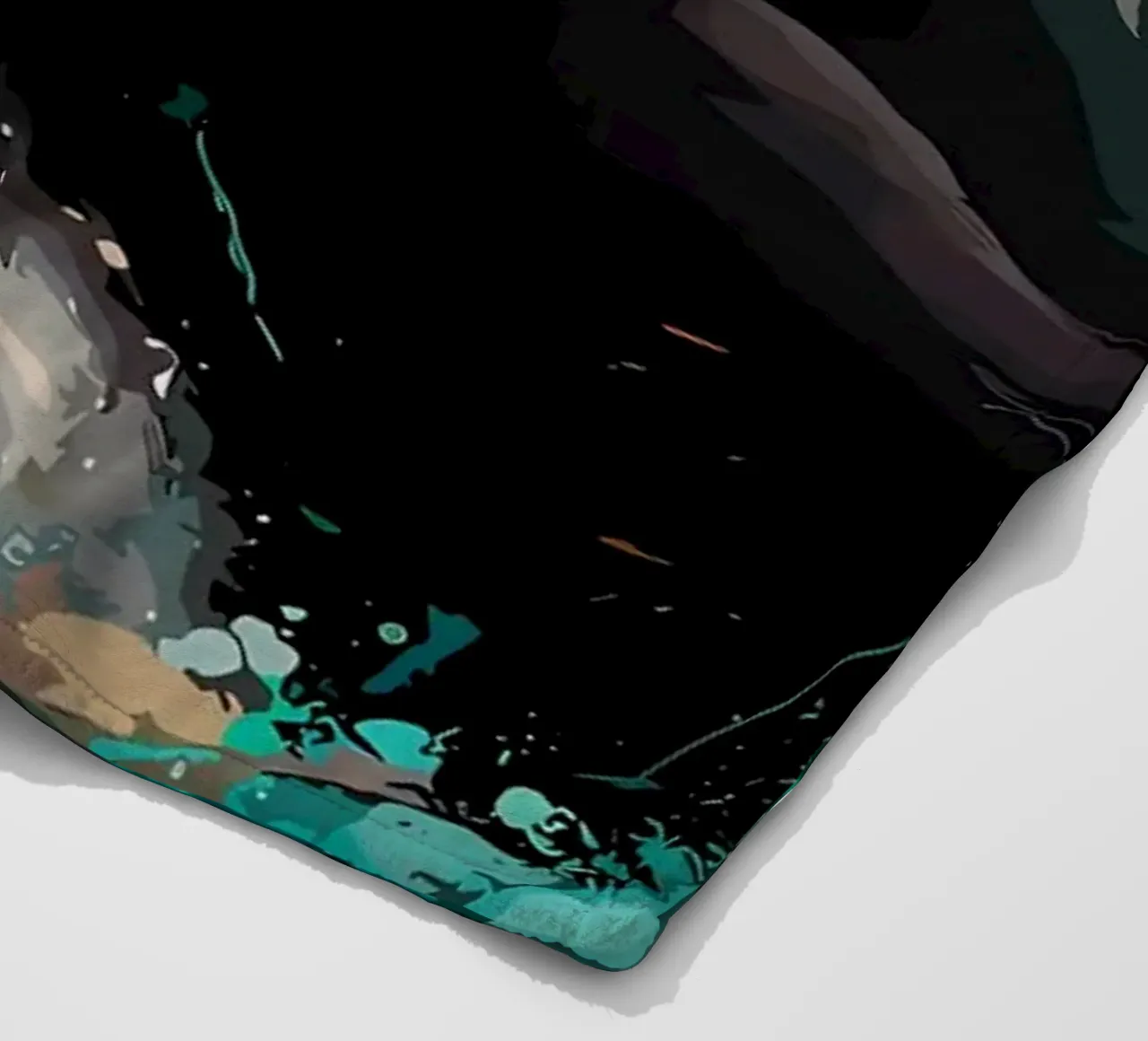 Panda Splash Fleecedecke von James M Coyle