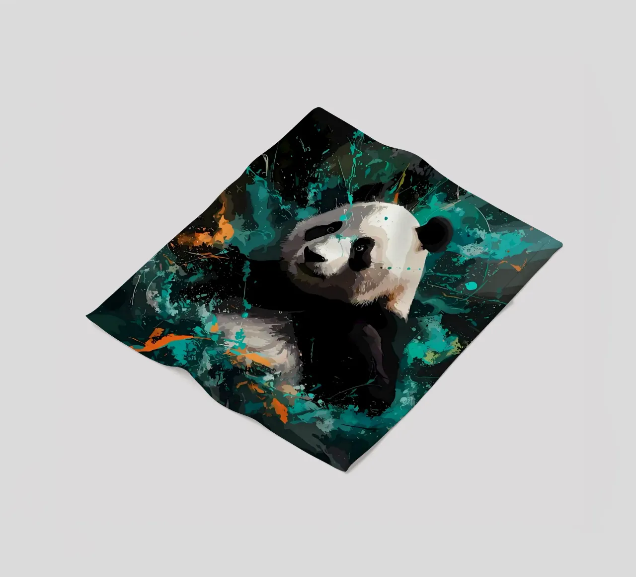 Panda Splash Fleecedecke von James M Coyle