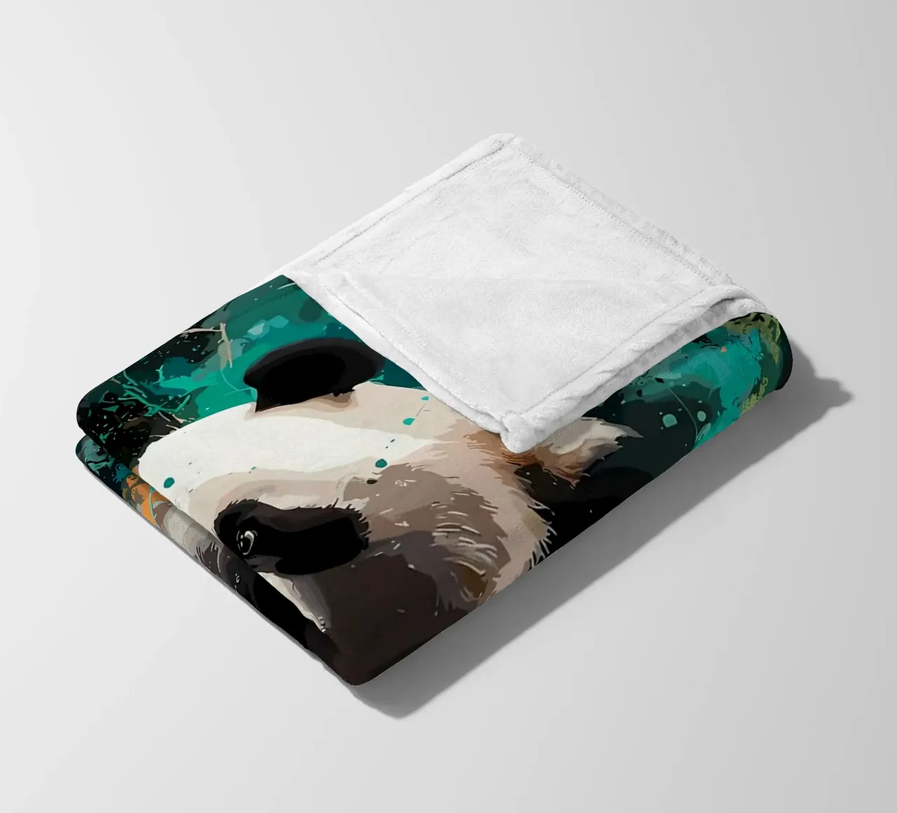 Panda Splash Fleecedecke von James M Coyle