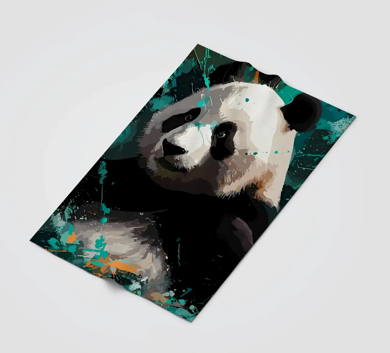 Panda Splash Fleecedecke von James M Coyle