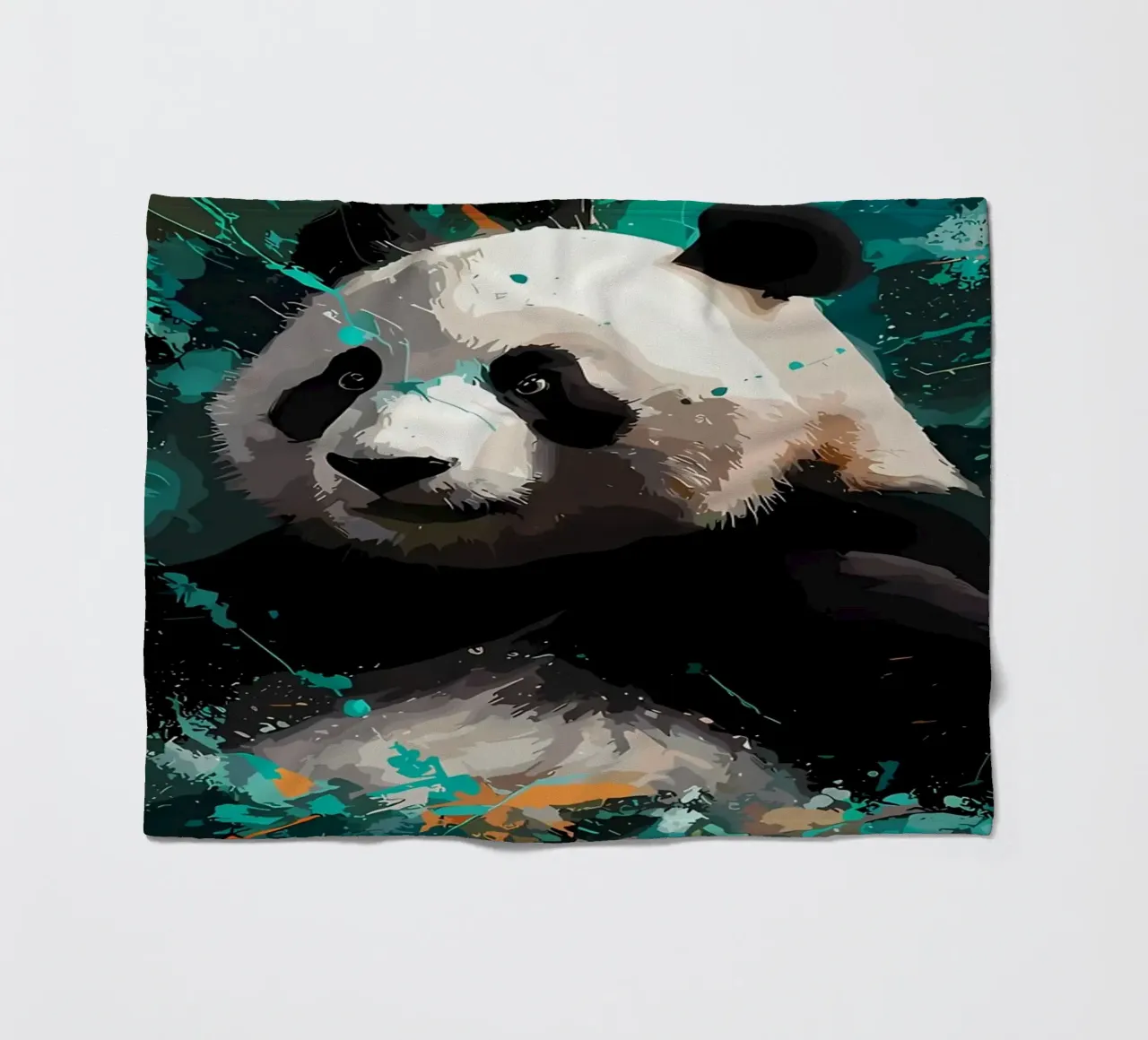 Panda Splash Fleecedecke von James M Coyle