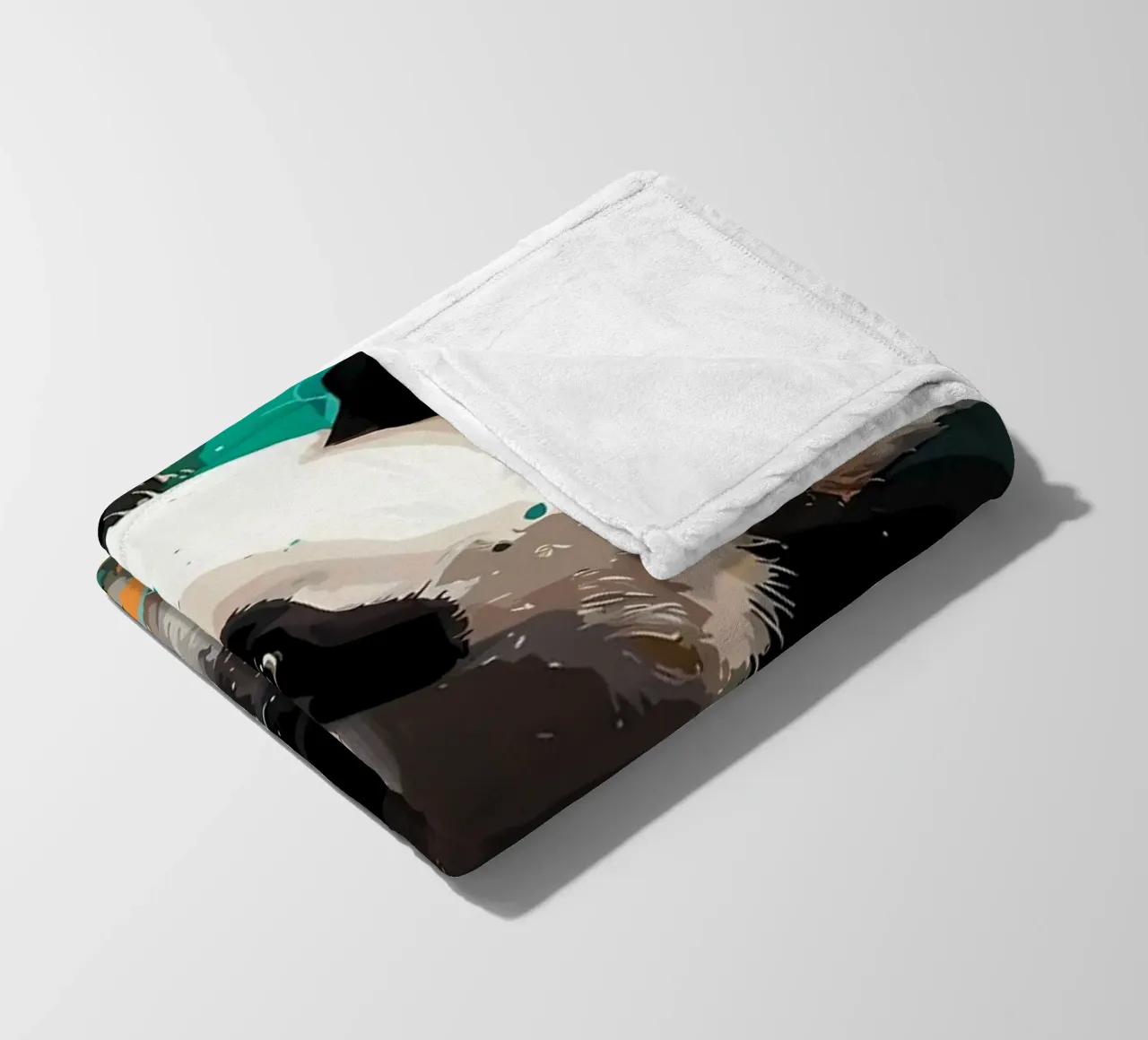 Panda Splash Fleecedecke von James M Coyle