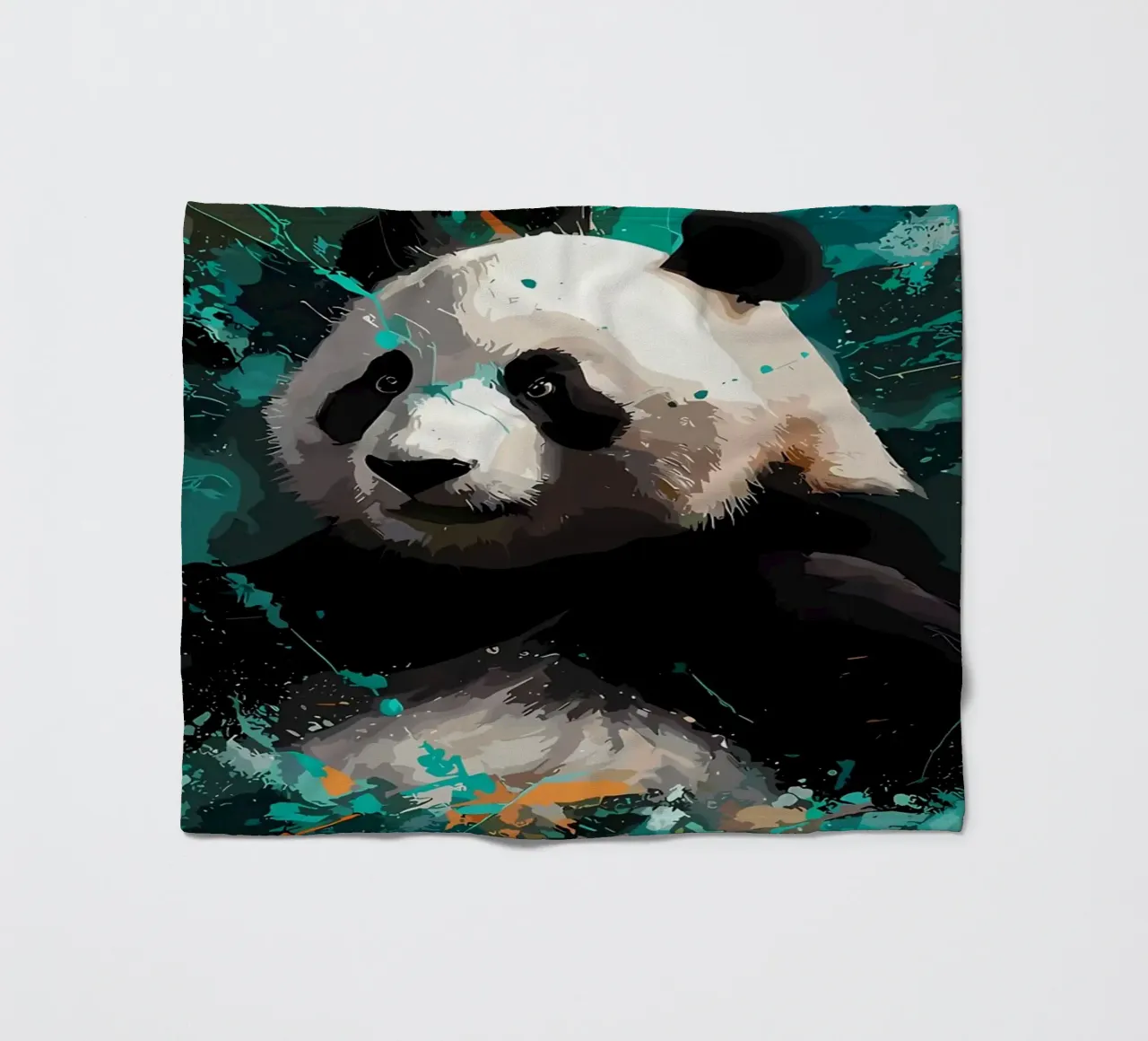 Panda Splash Fleecedecke von James M Coyle